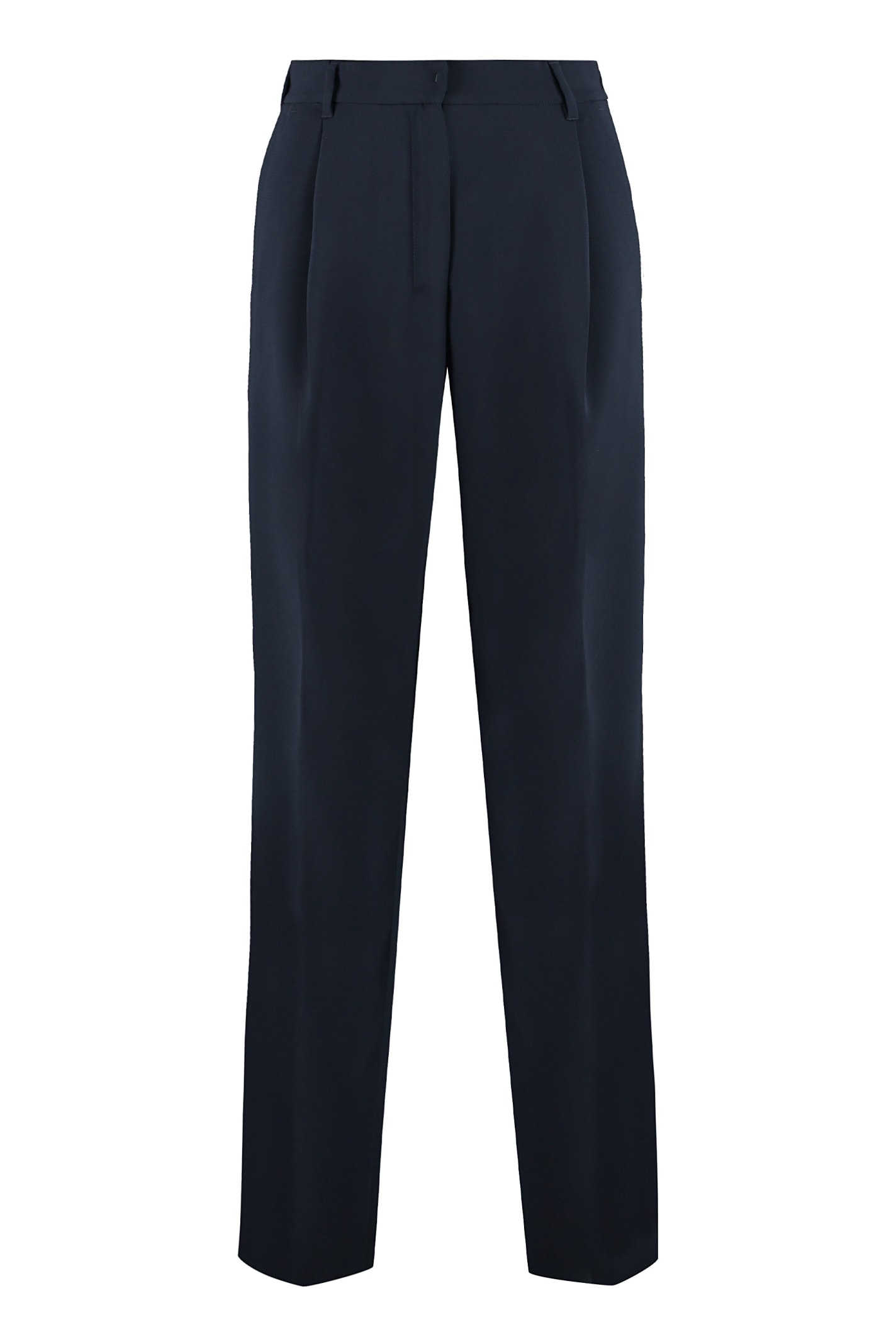 Shop 's Max Mara Michela Cady Trousers In Blue