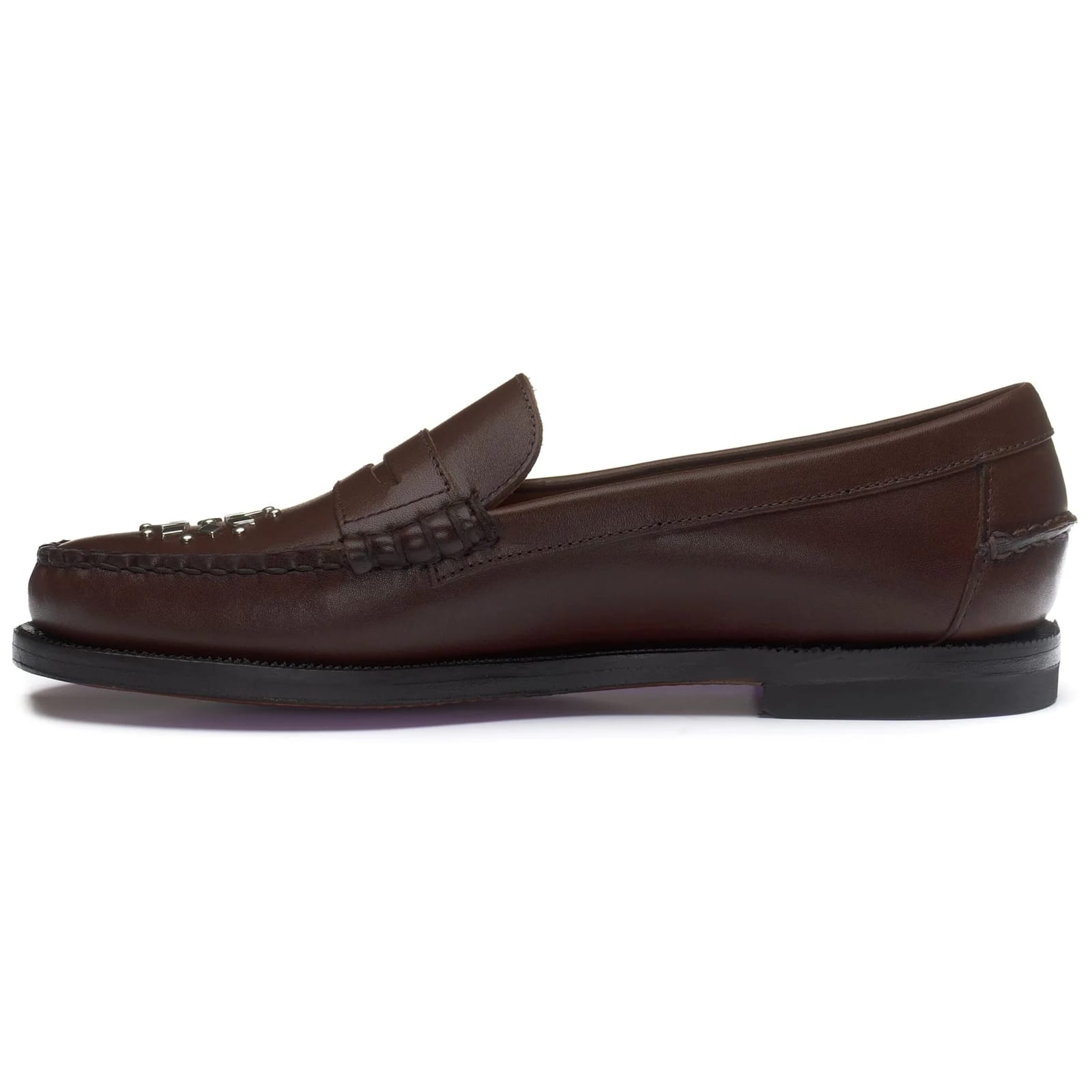 Sebago Studded Embellishments Loafers Decorative Stitching In Dk Brown Brown Sea