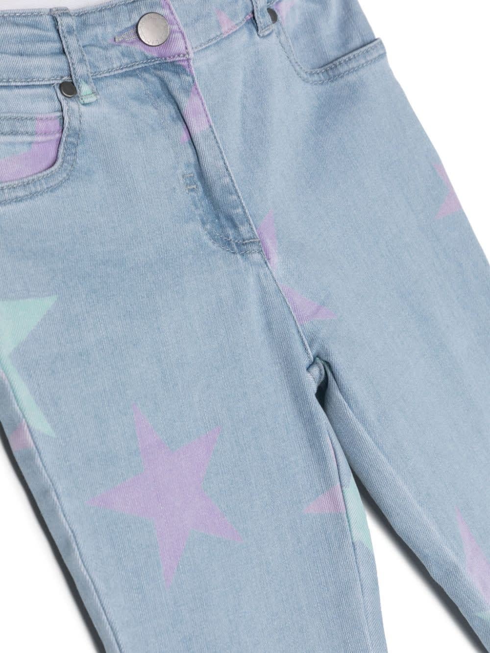 Shop Stella Mccartney Jeans Elasticizzato In Light Blue