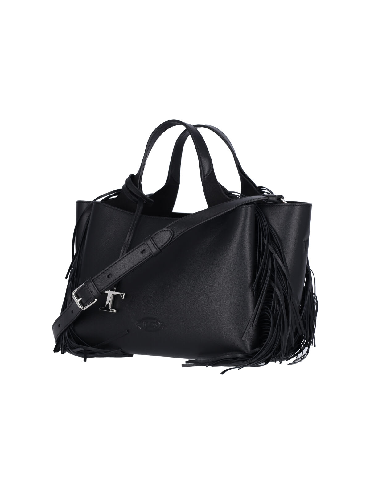 TOD'S FRINGED LEATHER HANDBAG