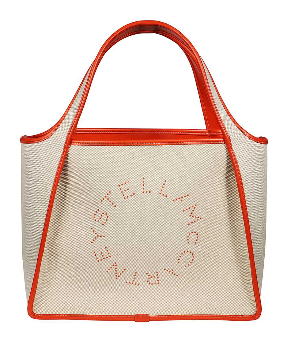 Stella Mccartney Logo Detail Tote Bag In Beige