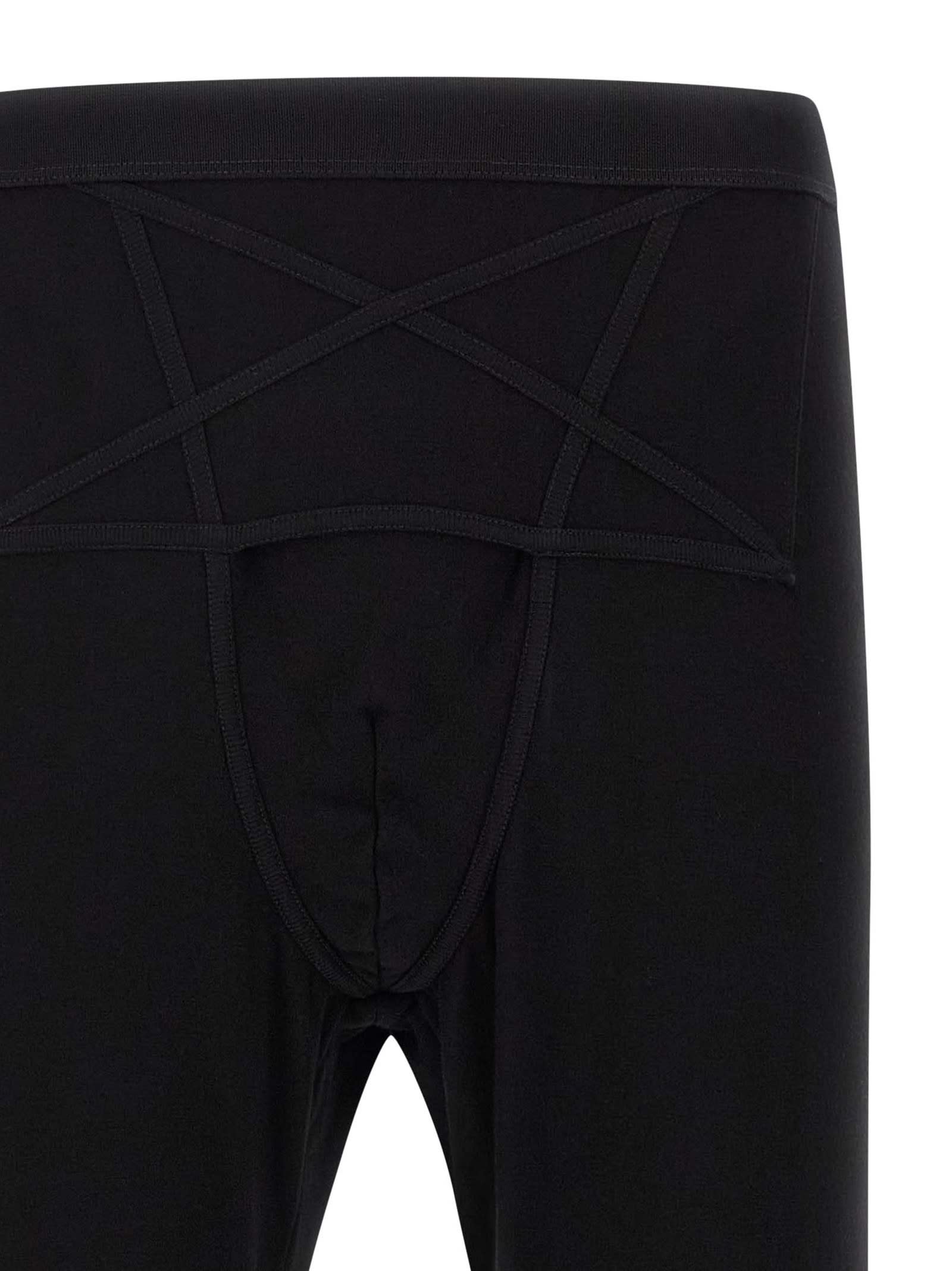 Rick Owens Thermal Bottom Leggings In Black