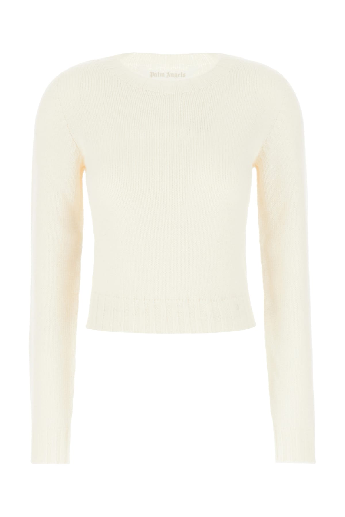 PALM ANGELS IVORY WOOL BLEND SWEATER 