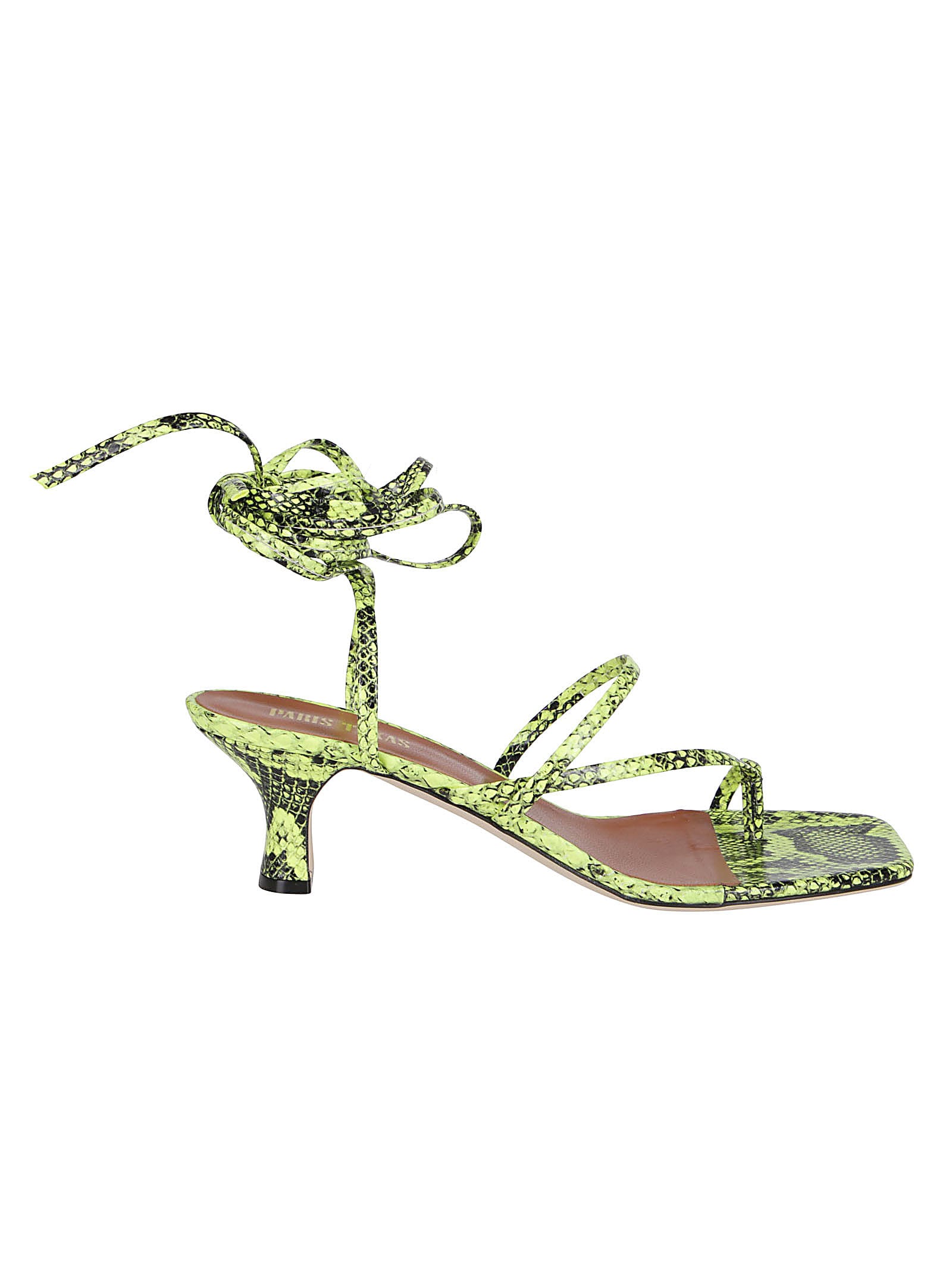 Paris Texas Fluo Yellow Leather Betty Sandals