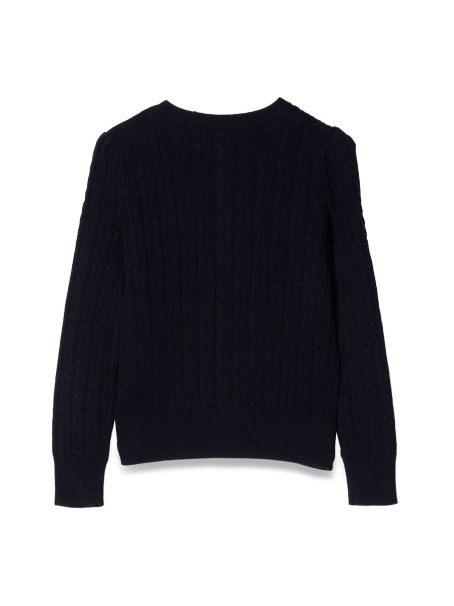 Polo Ralph Lauren Polo Pony Knitted Cardigan In Blue