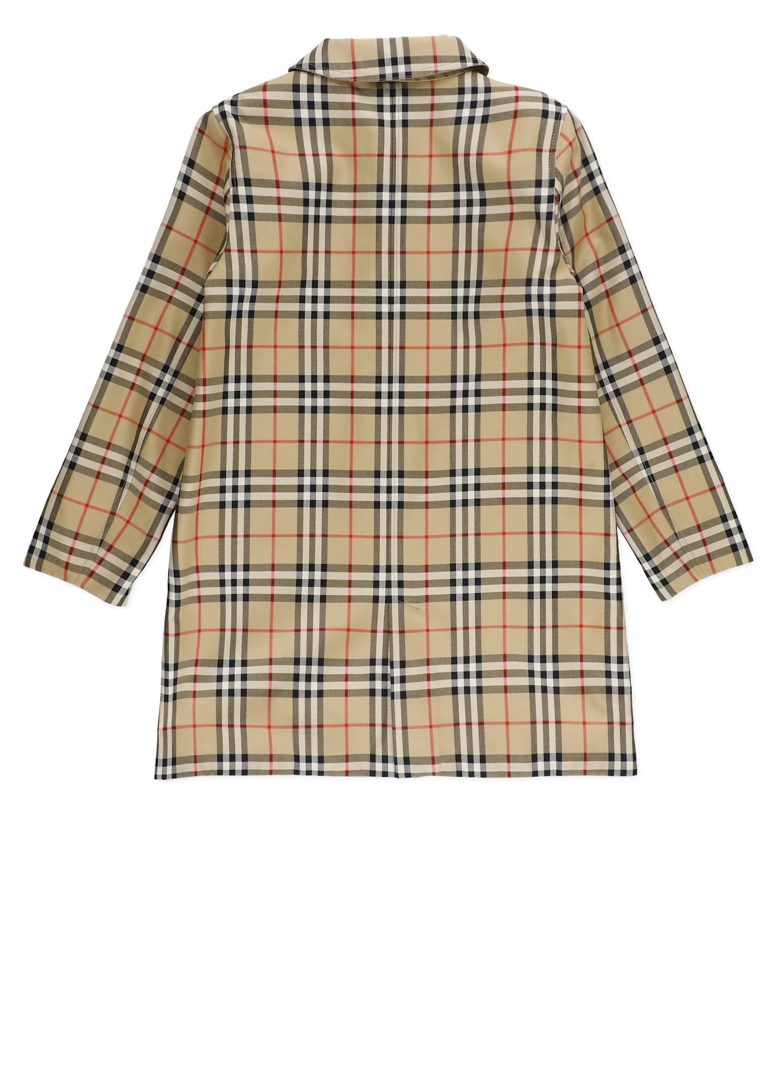 Burberry Boys Braxton Long Coat In Beige
