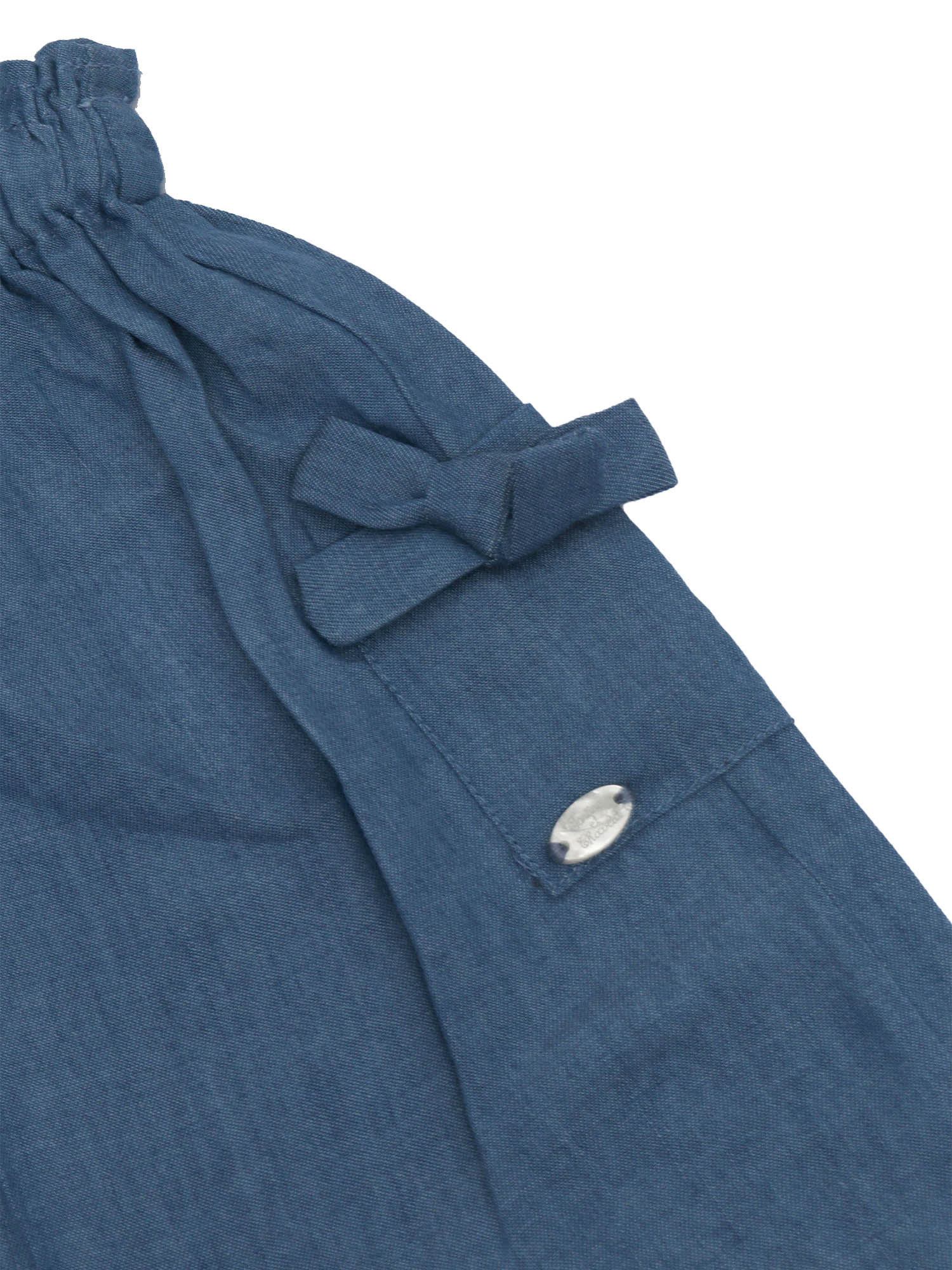 Tartine Et Chocolat Bow-embellished Elastic-waist Trousers In Blue