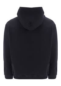 Shop Maison Margiela Hoodie In Black/ White Embroidery