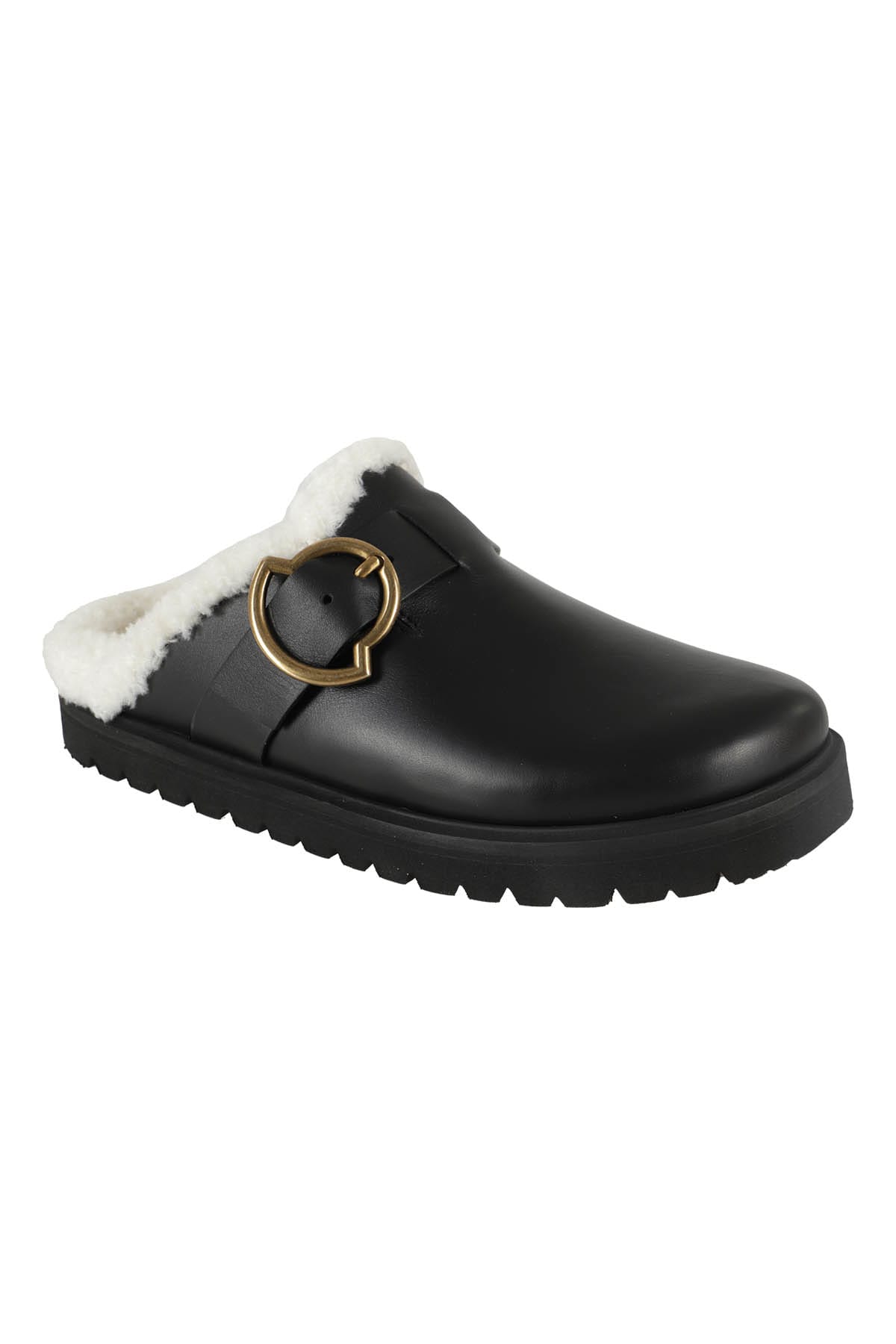 Shop Moncler Bell Mule In Nero