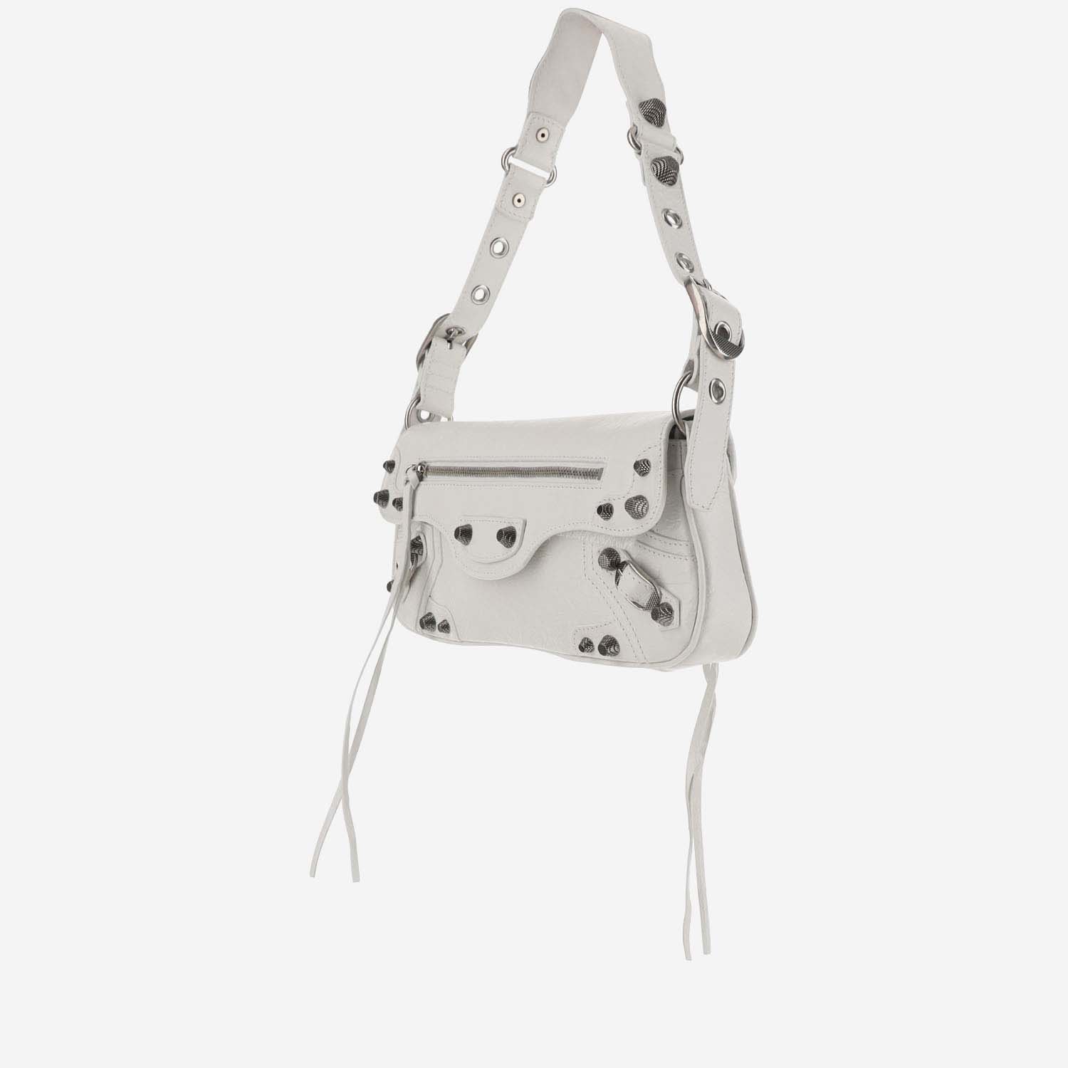 Shop Balenciaga Le Cagole Shoulder Bag Small In White