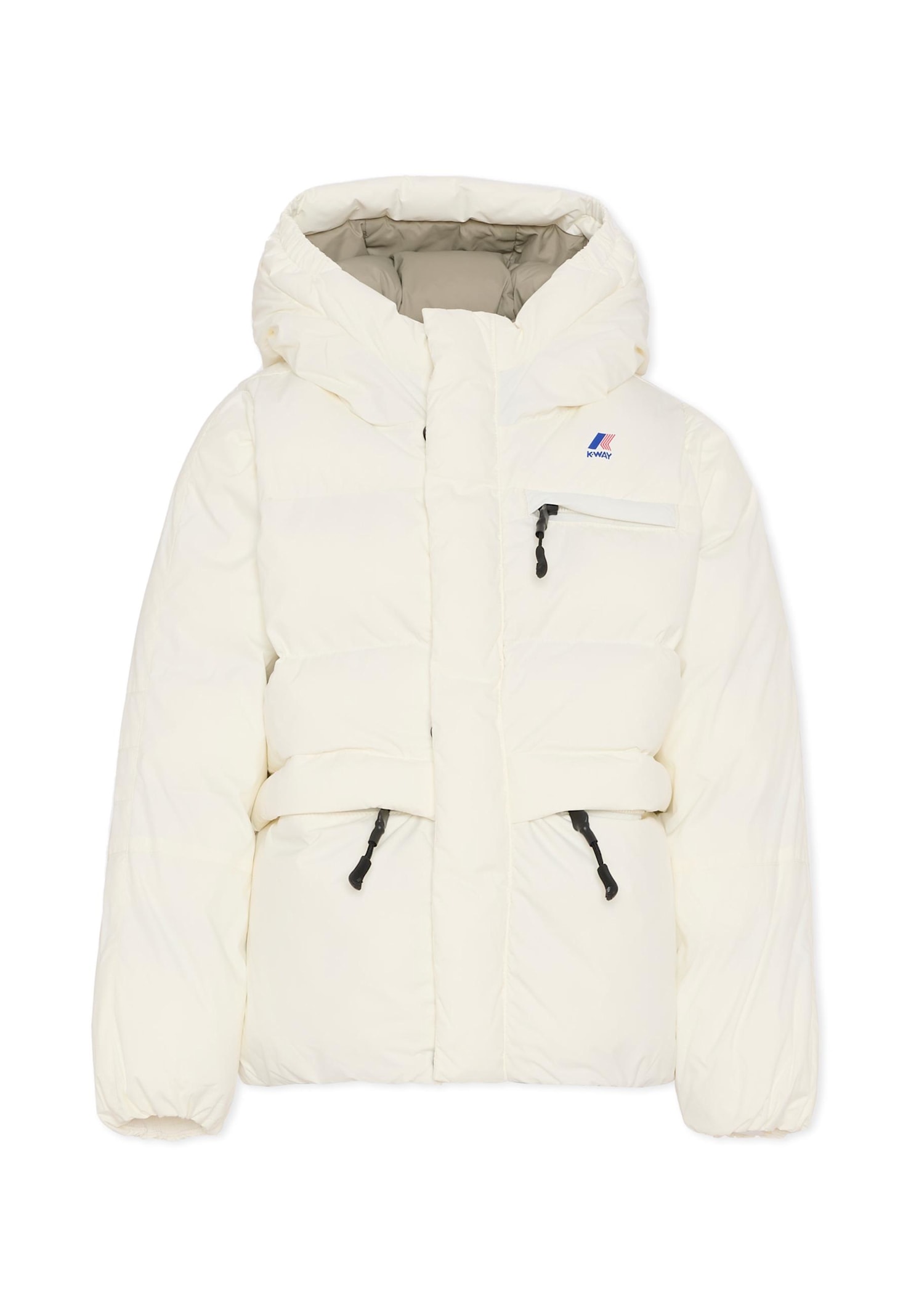K-way White Down Jacket For Kids In White