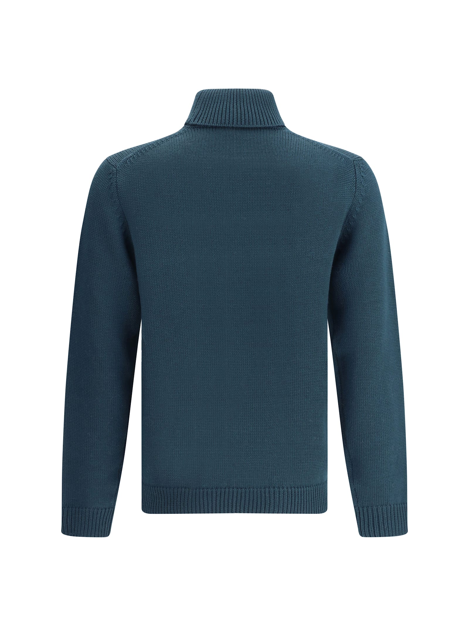 Roberto Collina High-neck Knitted Sweater In Green