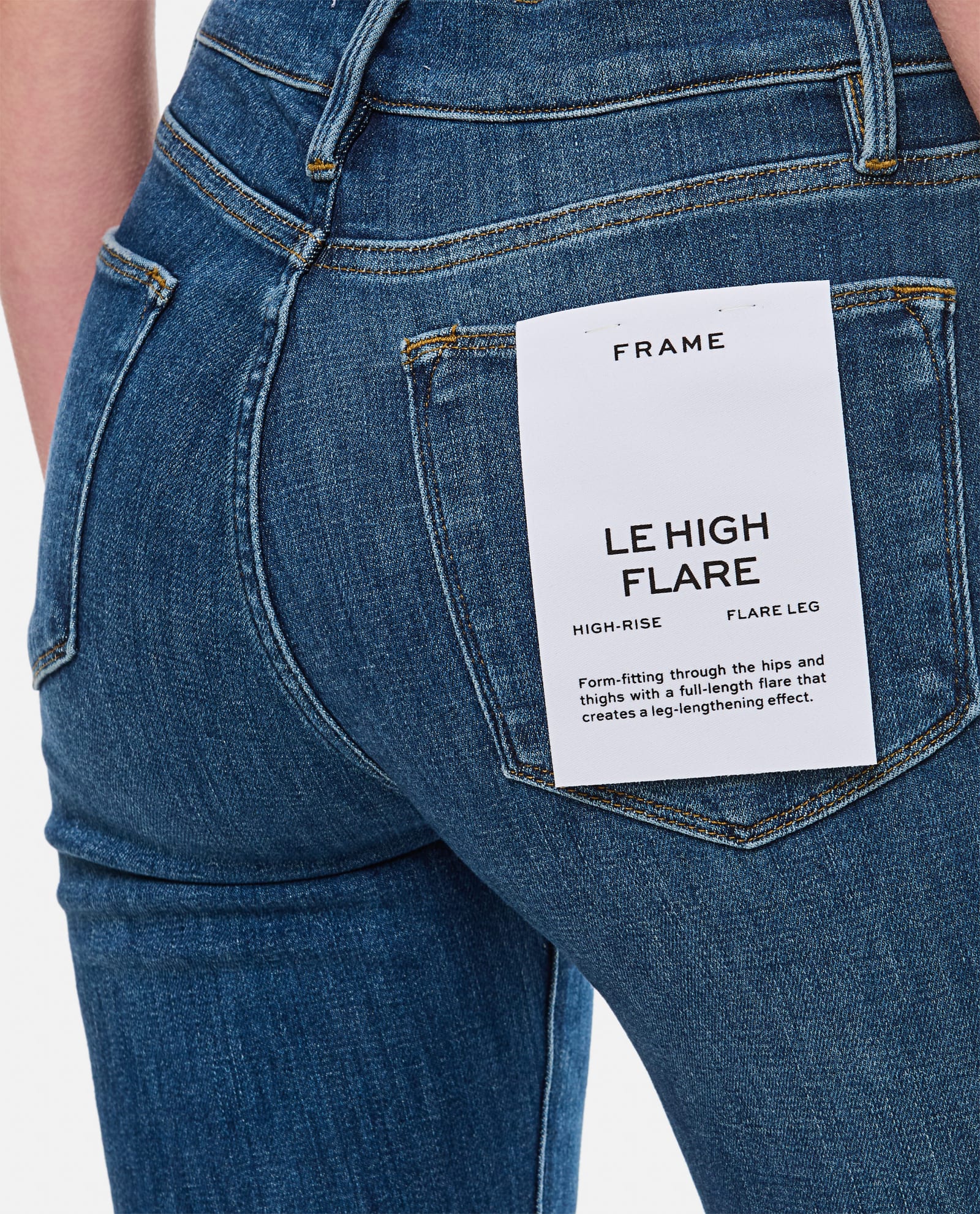 Shop Frame Le High Flare Jean In Blue