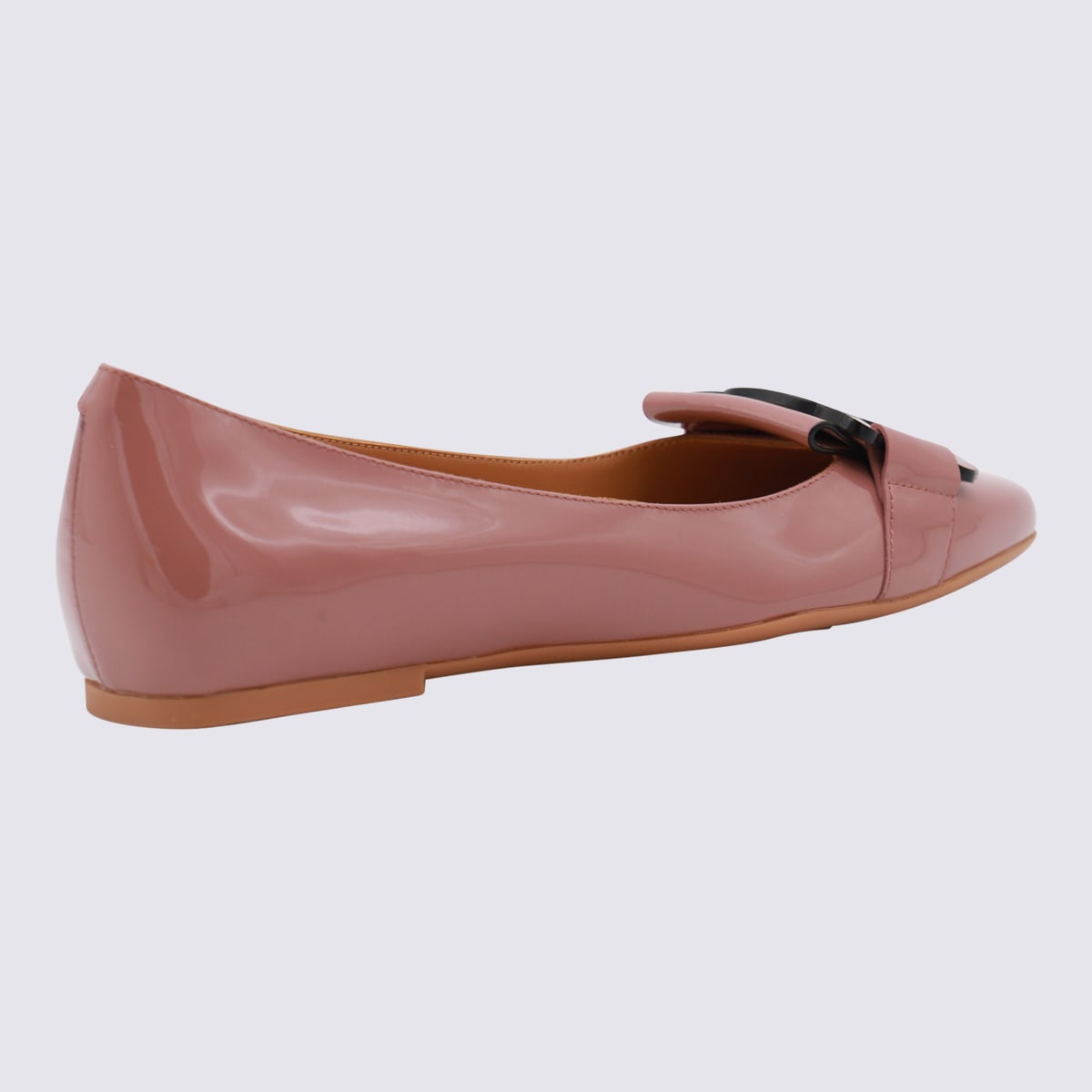 Shop Tod's Dark Pink Flats In Glicine