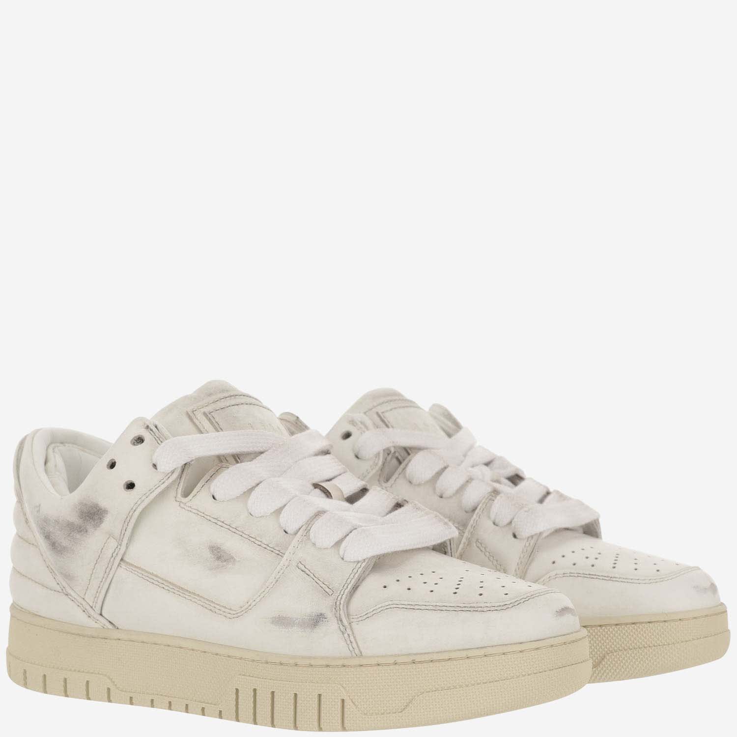 Shop 1989 Studio Vintage Effect Low Sneakers In Dirty White