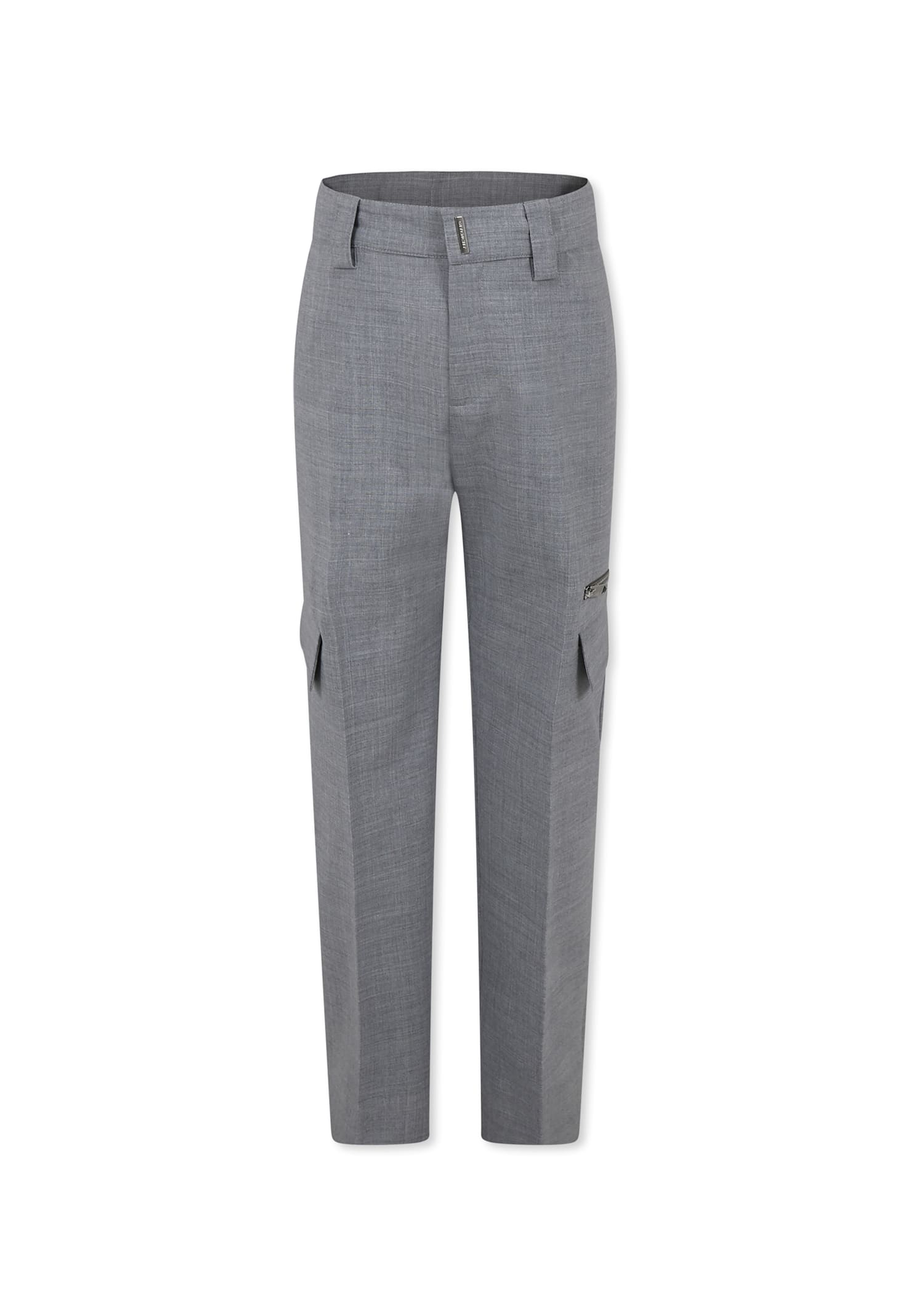 Givenchy Grey Trousers For Boy With Logo In Grey
