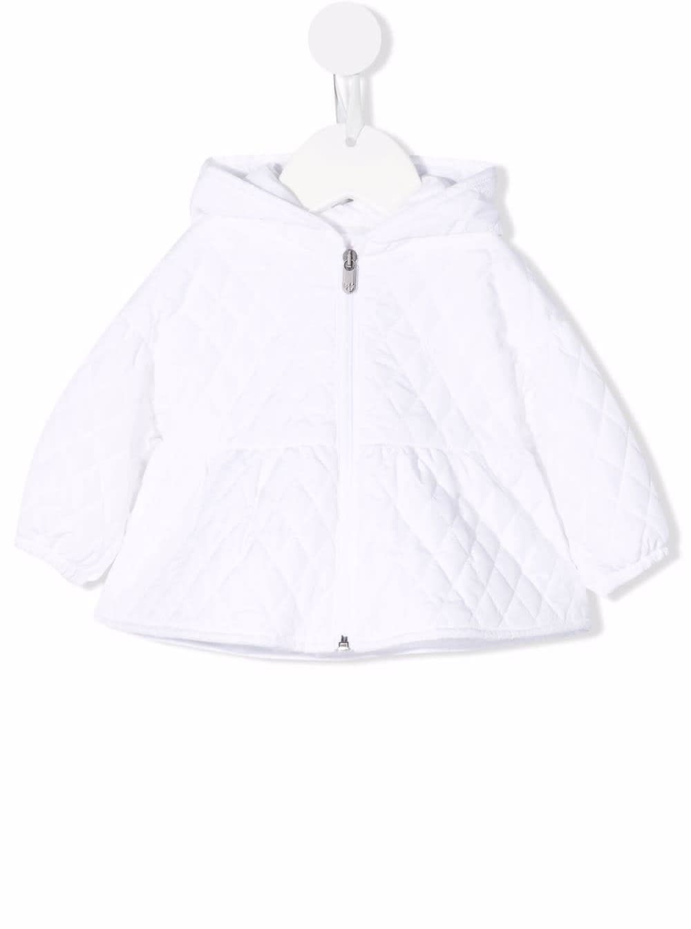 Il Gufo Baby Girl White Quilted Jacket