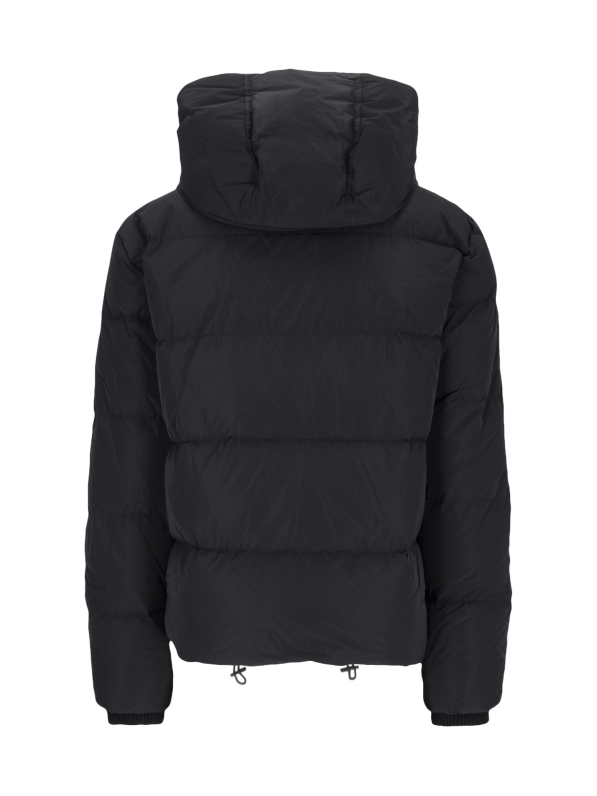 Shop Dsquared2 Camo Crop Puffer Jacket In Black