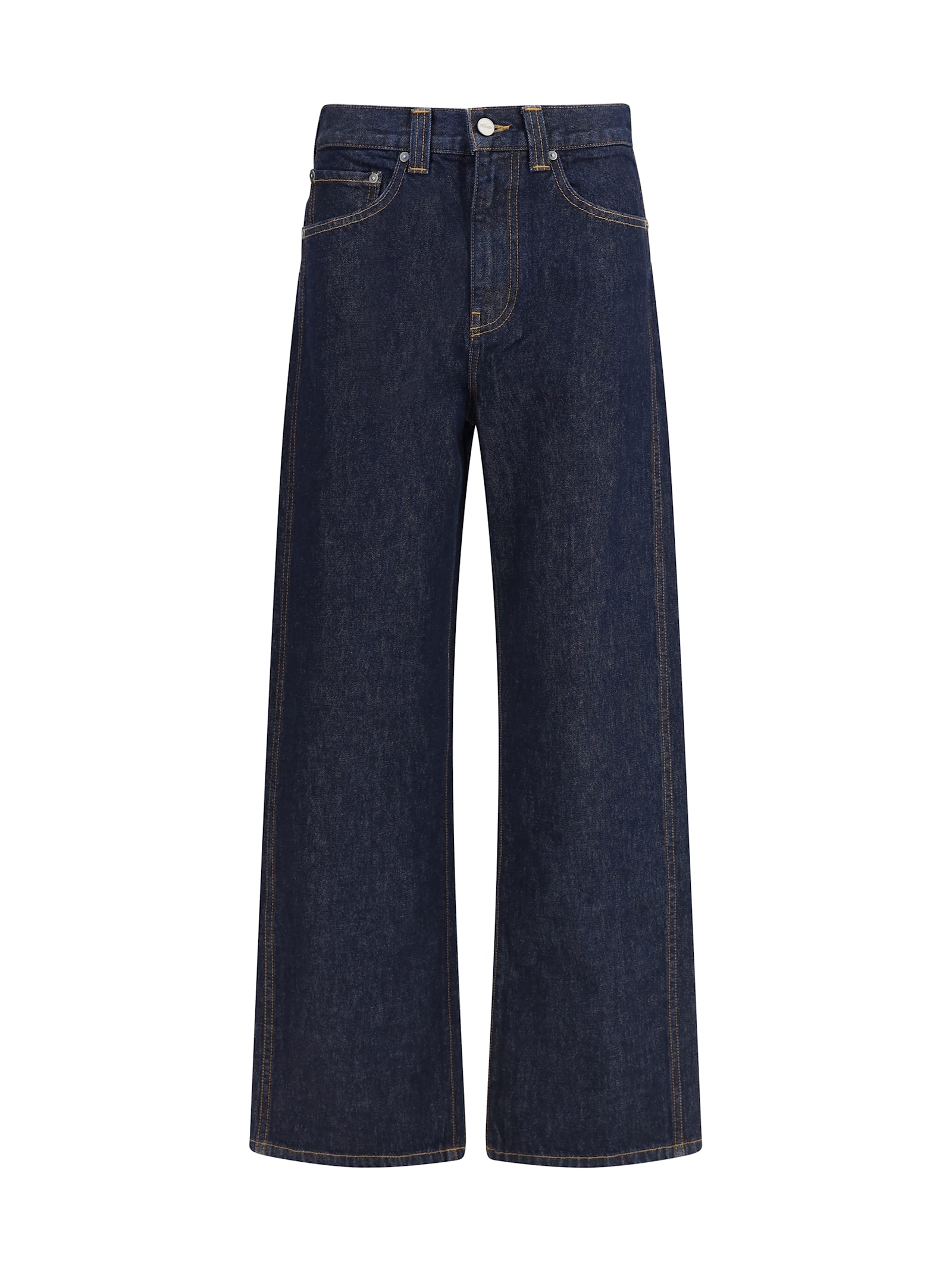 Khaite Bonnie High-waisted Wide-leg Jeans In Blue