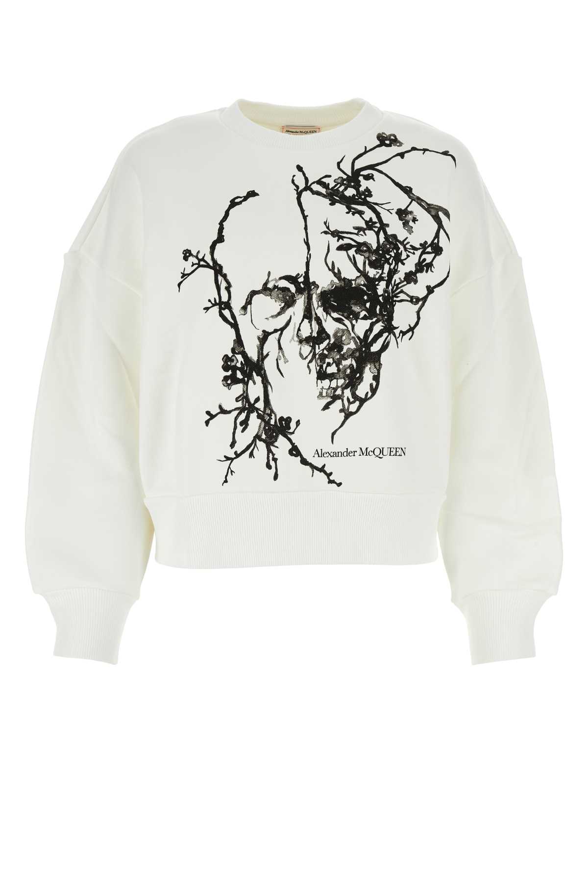 Shop Alexander Mcqueen White Cotton Sweatshirt