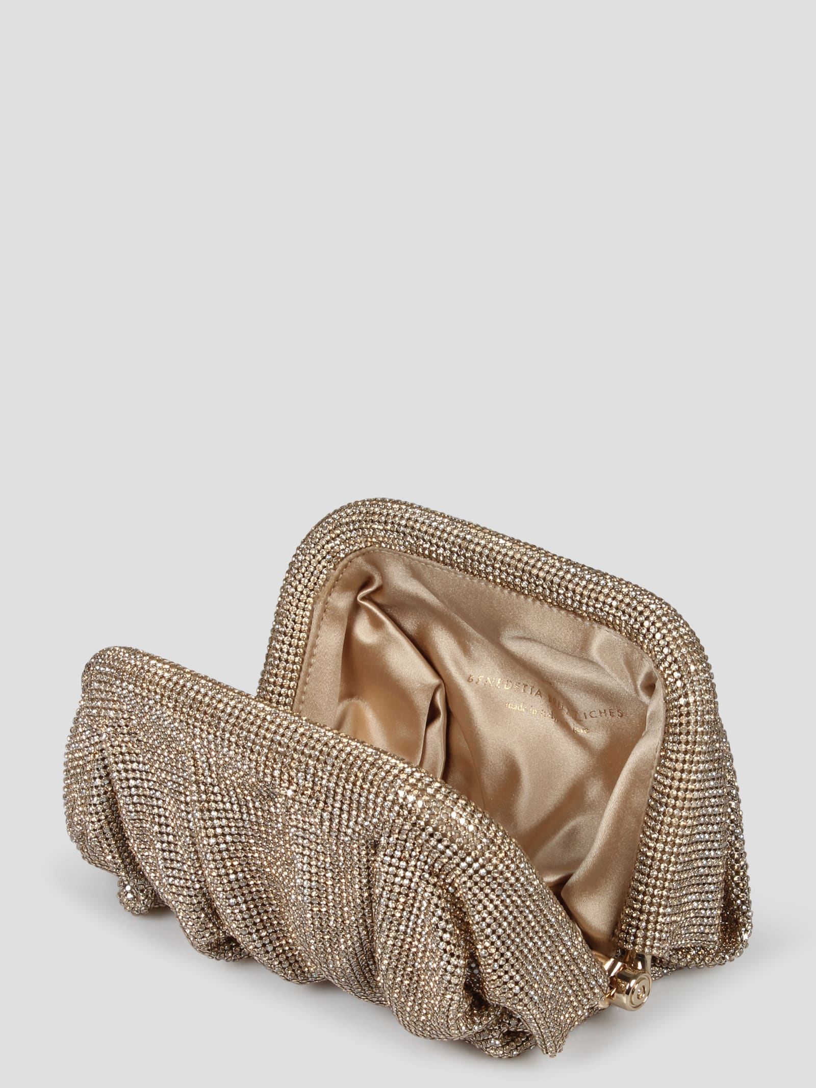 Shop Benedetta Bruzziches Venus La Petite Clutch In Metallic