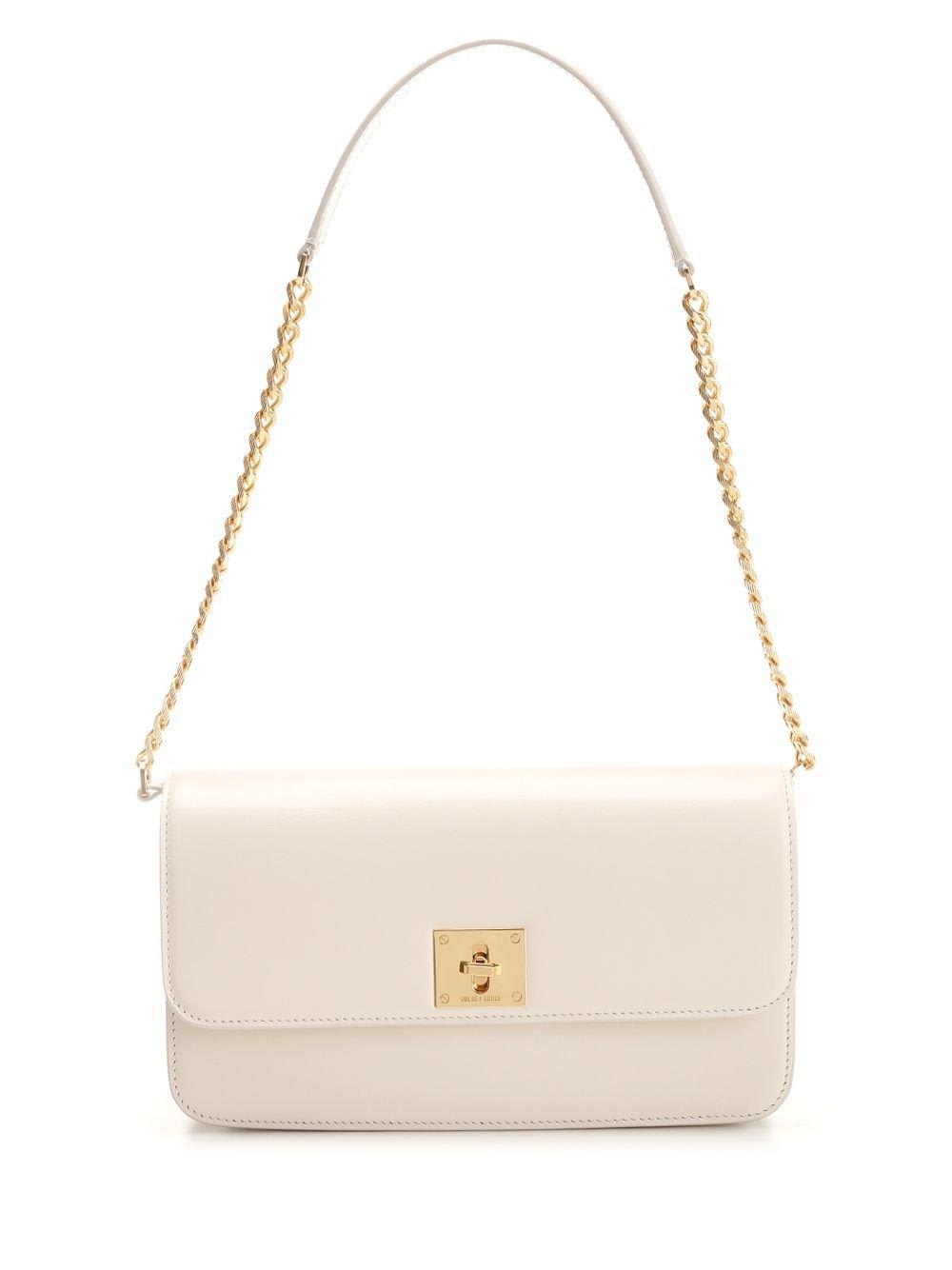 Shop Golden Goose Chain-linked Shoulder Bag In Butter