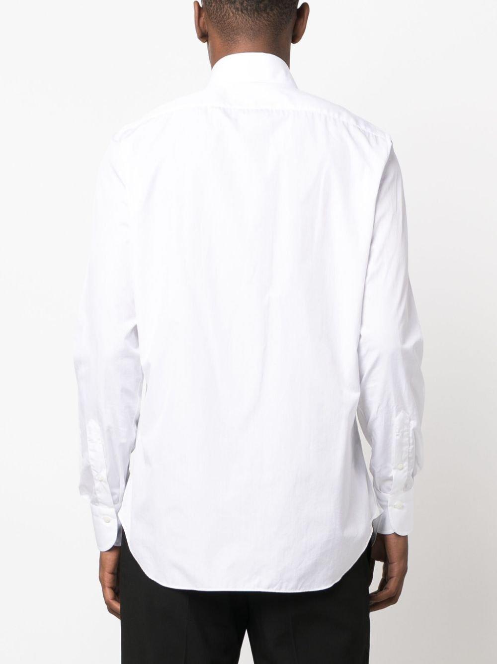 Finamore 1925 Finamore Classic White Cotton Shirt With Traditional Collar
