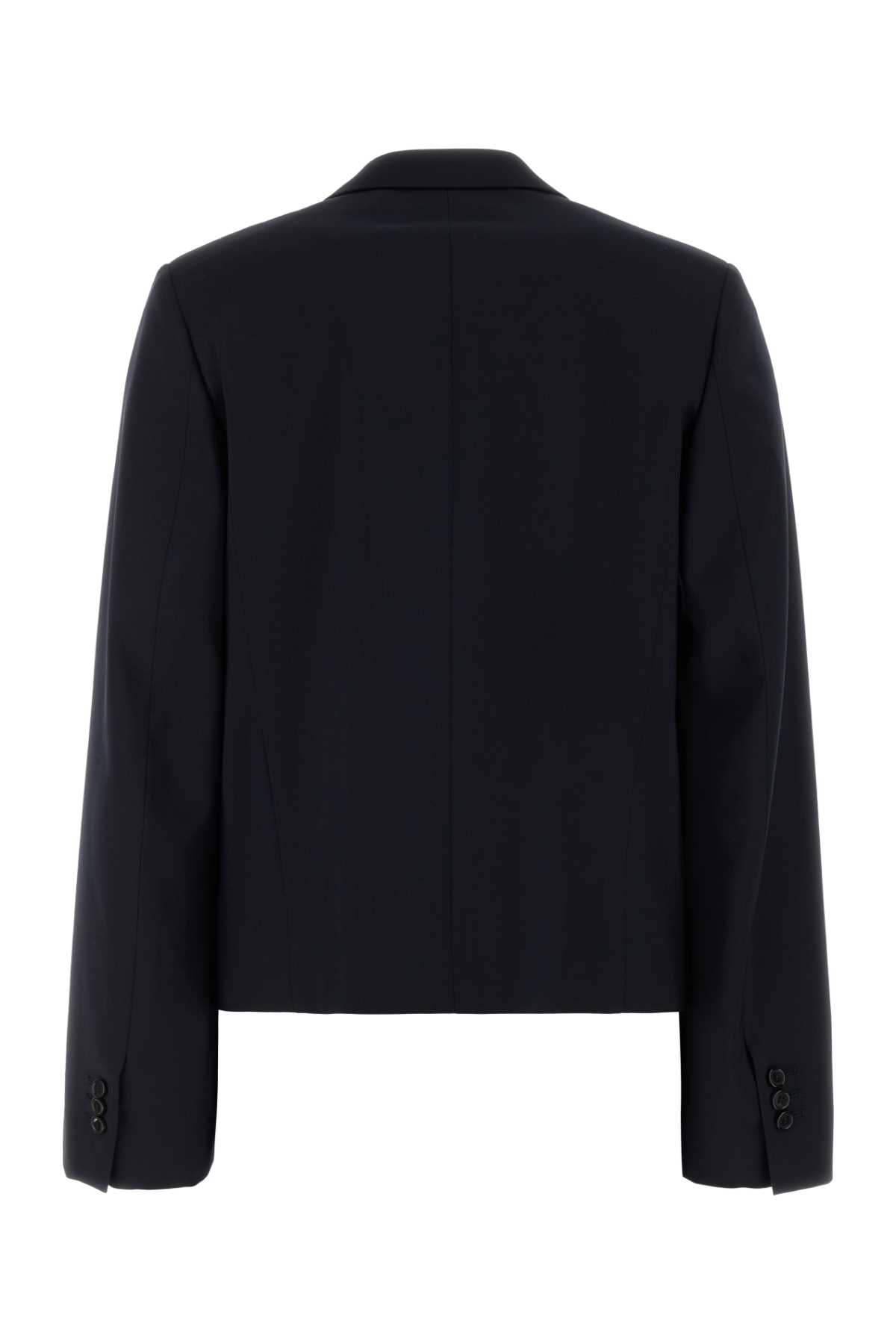 Loewe Navy Blue Wool Blazer In Darknavyblue