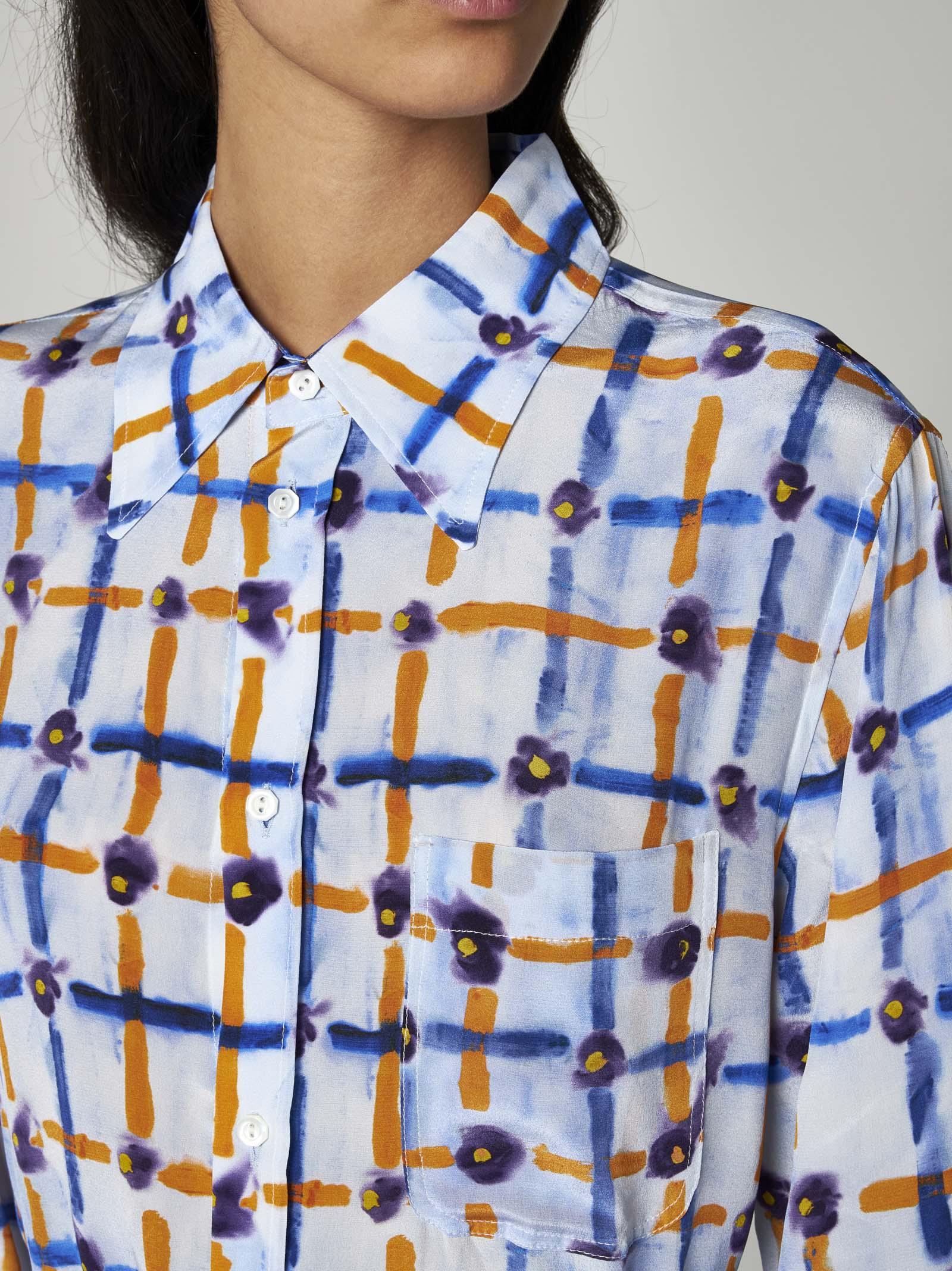 Shop Marni Print Silk Shirt In Multicolour