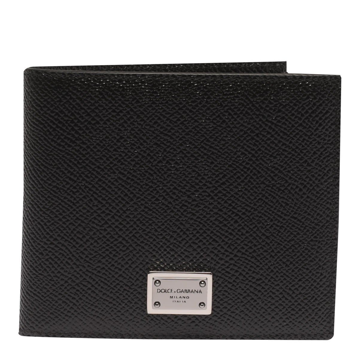 Shop Dolce & Gabbana Dauphine Leather Wallet In Black