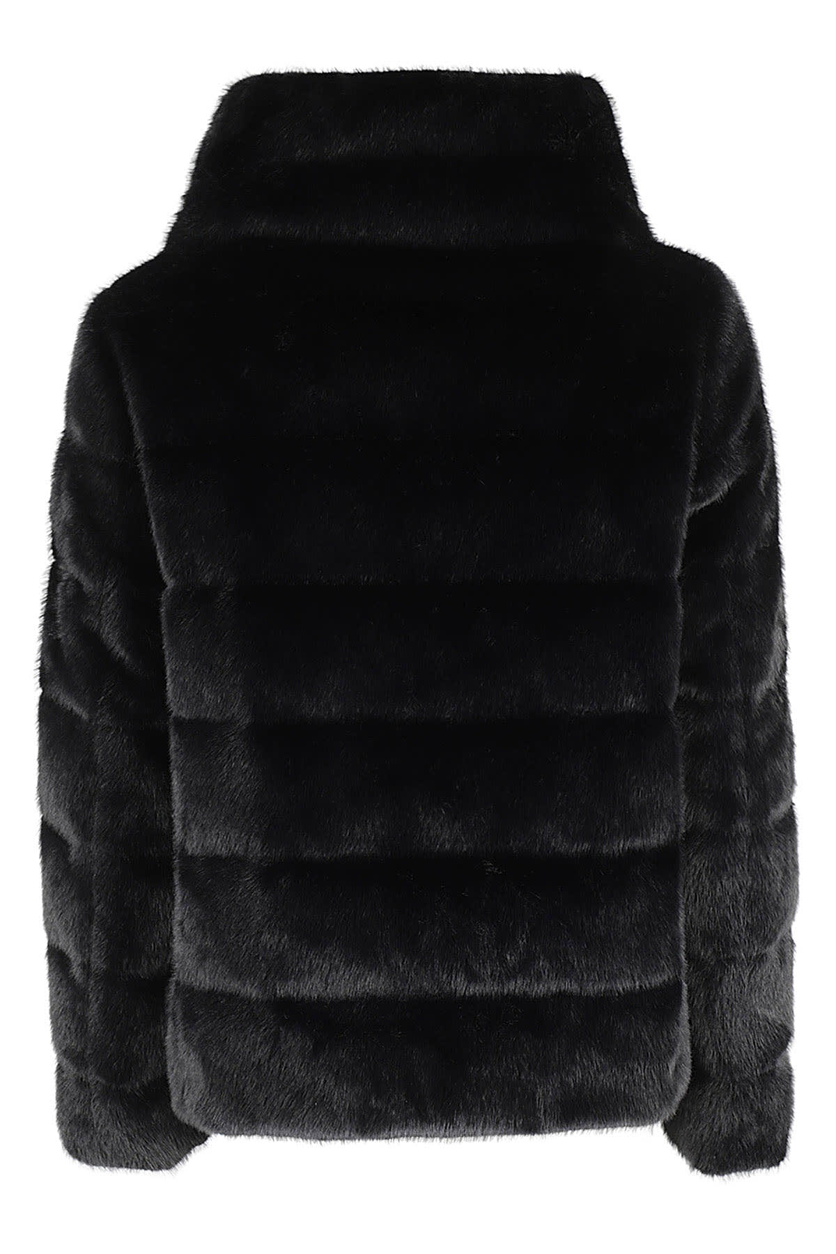 Herno Cape In Marbled Velvet In Black