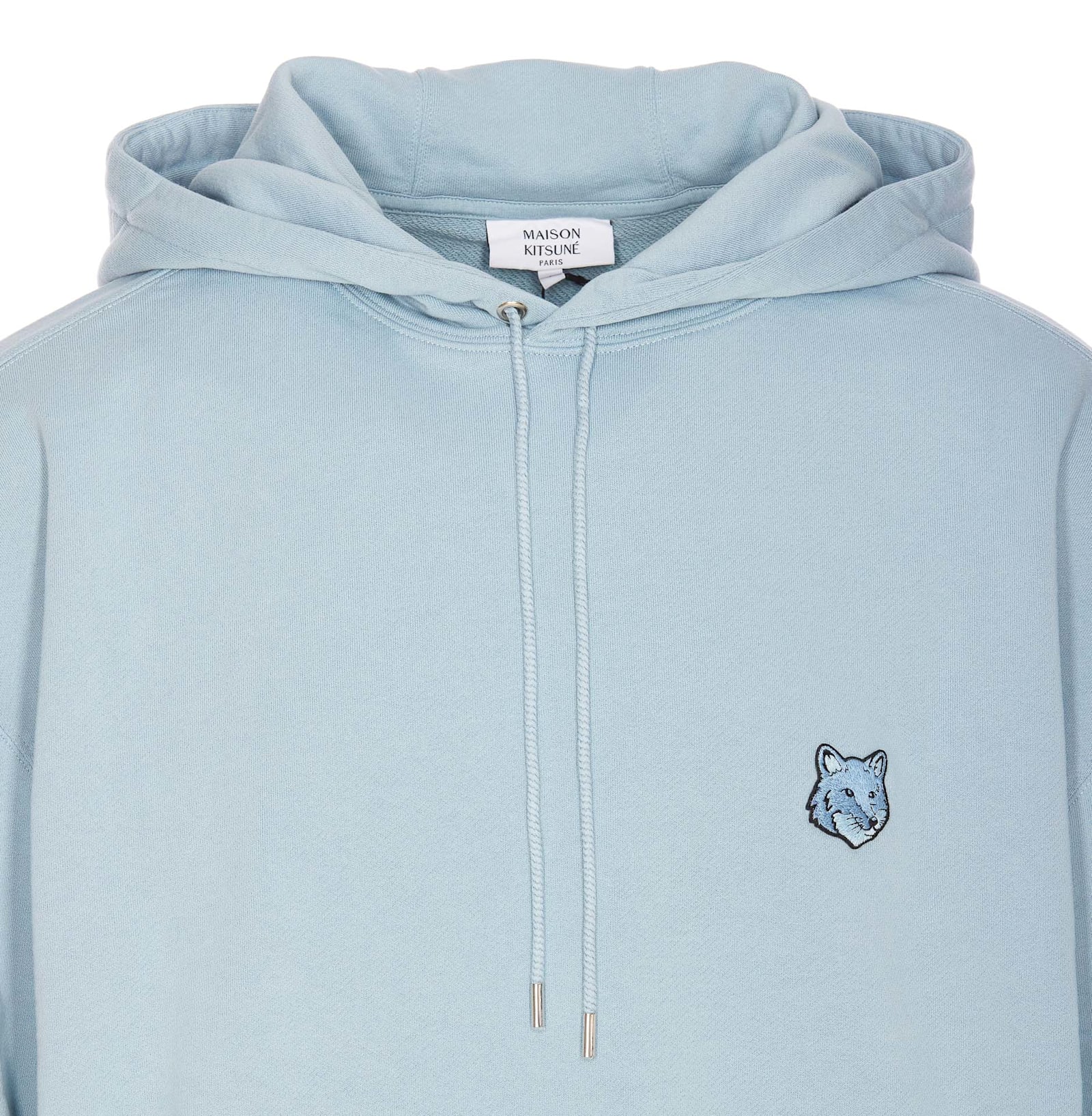Maison Kitsuné Bold Fox Head Hooded Sweatshirt In White