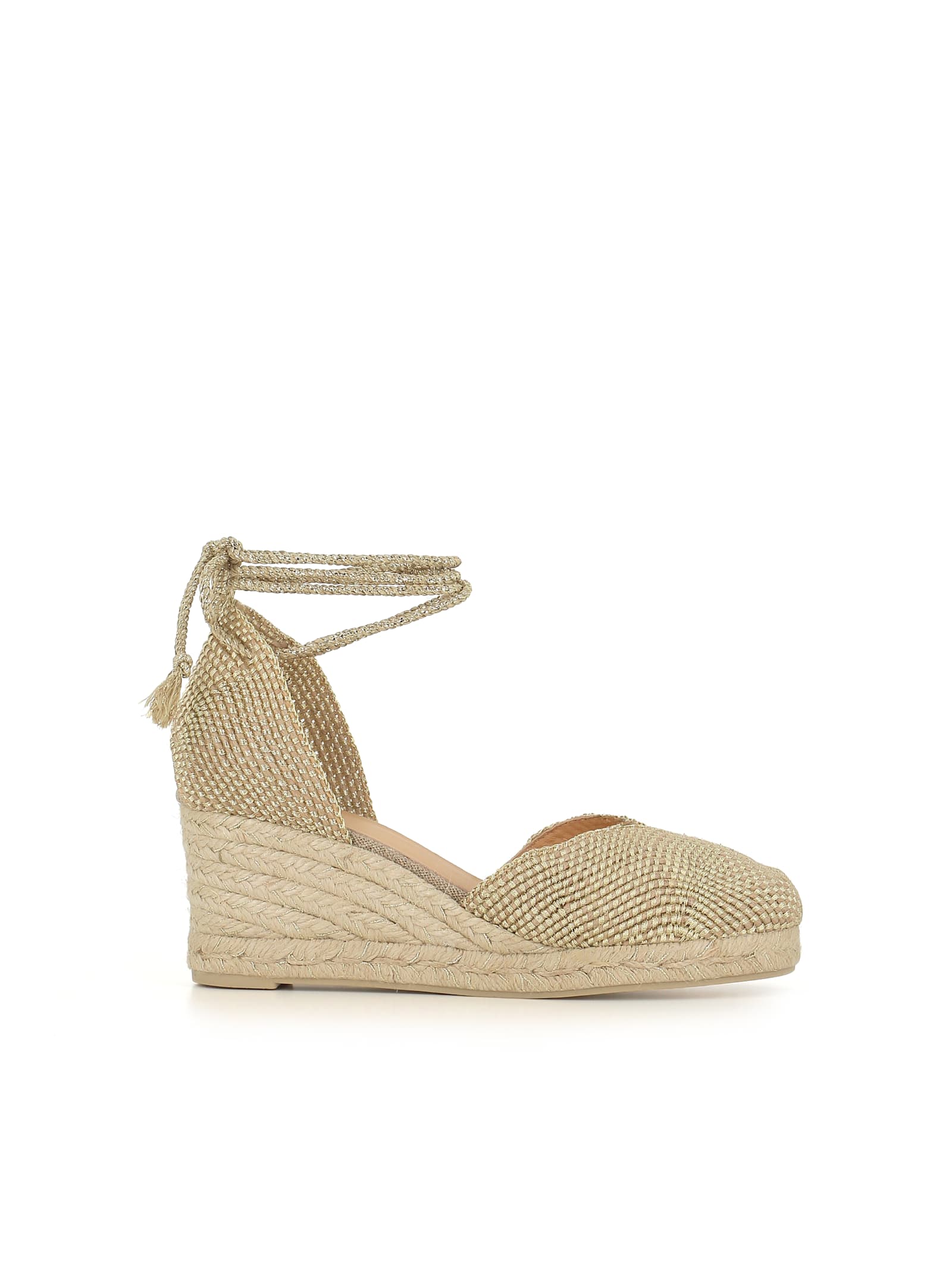 Shop Castaã±er Espadrillas Caora In Gold