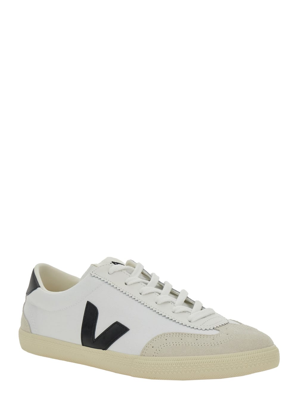 Veja V-10 White Sneakers With Side Logo Application In Leather Unisex In White