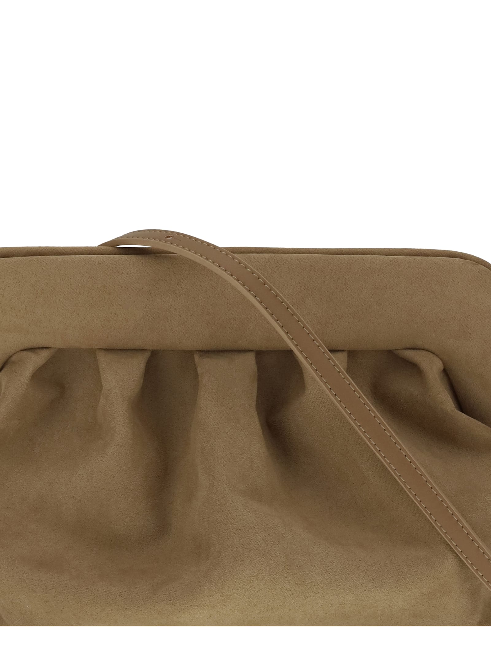 Themoirè Bios Suede Clutch In Brown