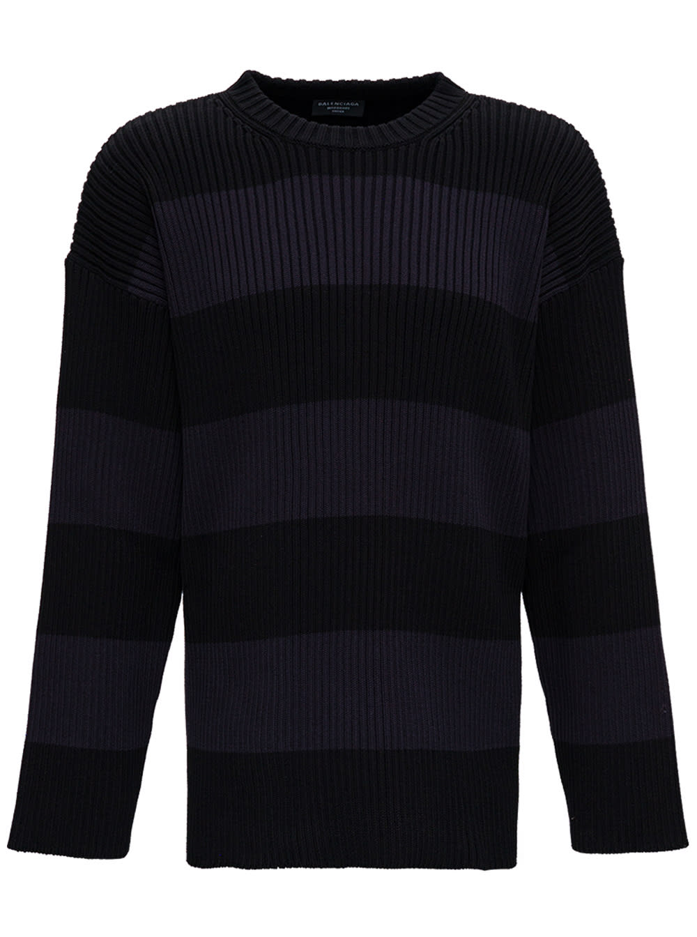 Balenciaga Bb Oversize Striped Cotton Sweater