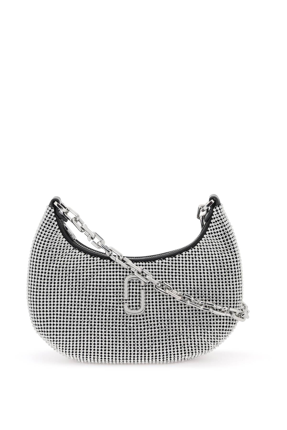 Marc Jacobs Rhinestone Small Curve Shoulder Bag In Crystals