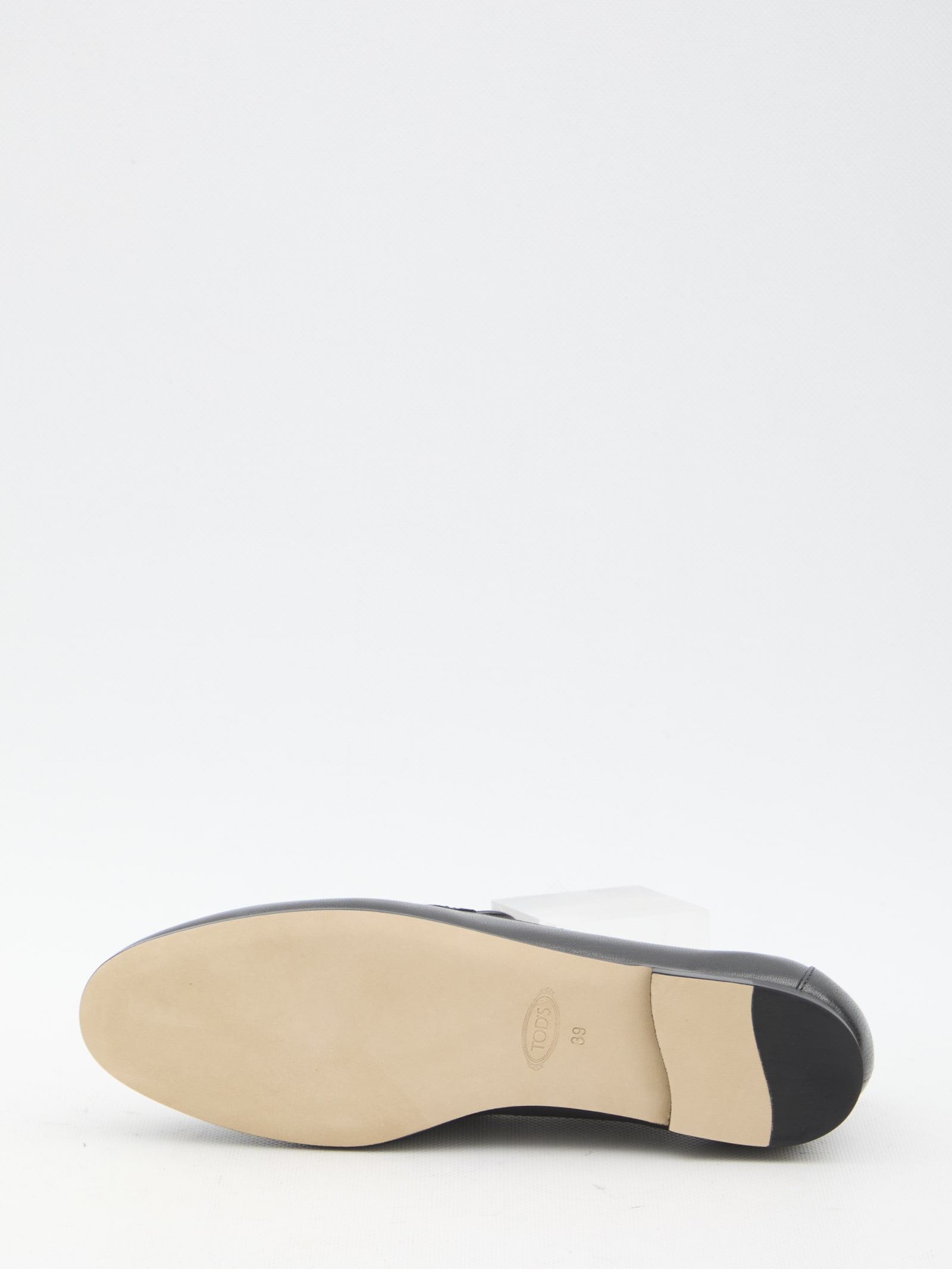 Shop Tod's Leather Loafers In Black