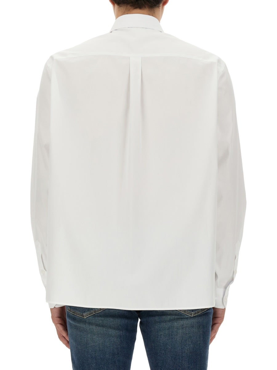 Shop Dolce & Gabbana Shirt With Logo Plaque In White