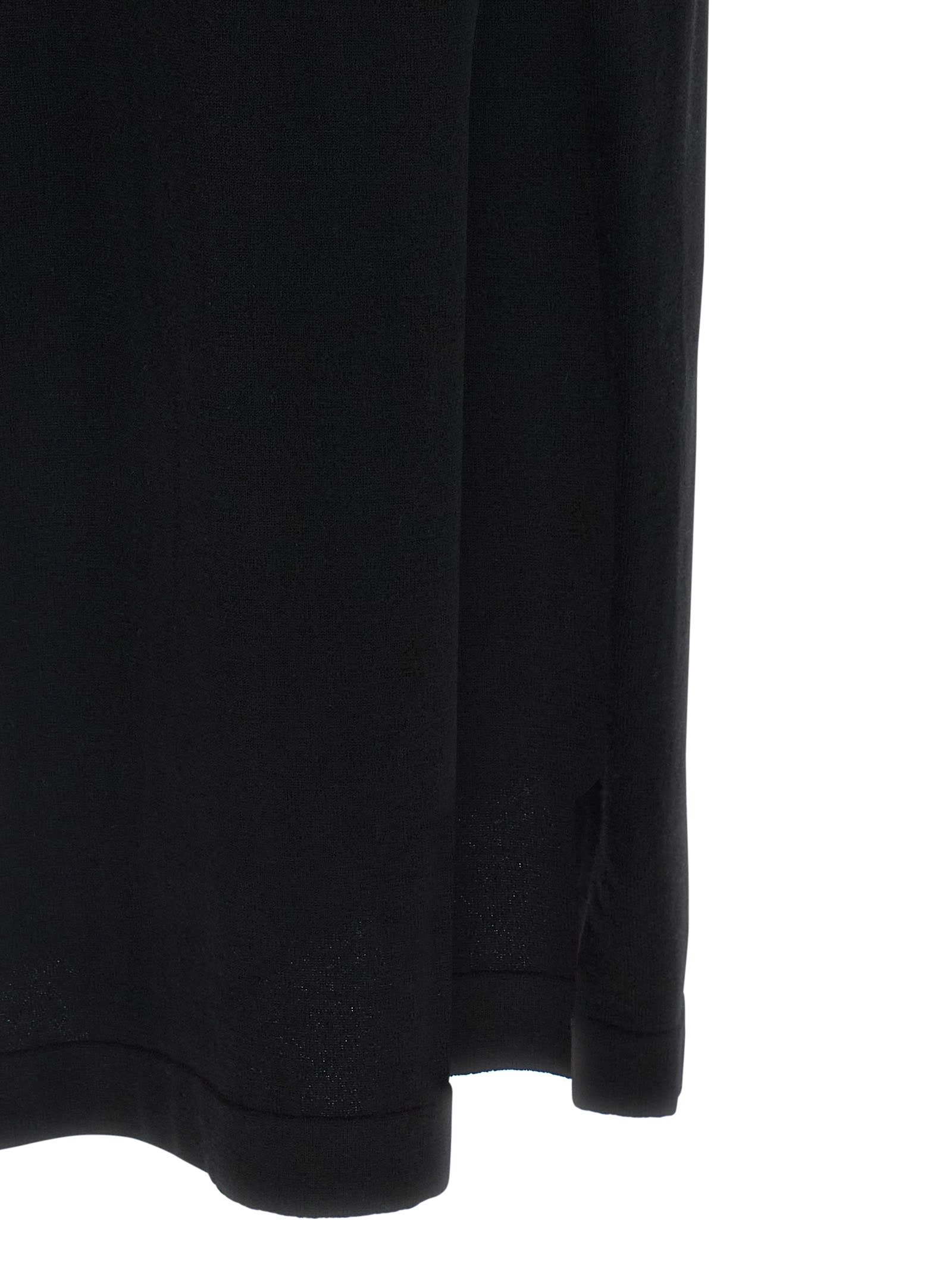 P.a.r.o.s.h Maxi Dress With Padded Shoulders In Black