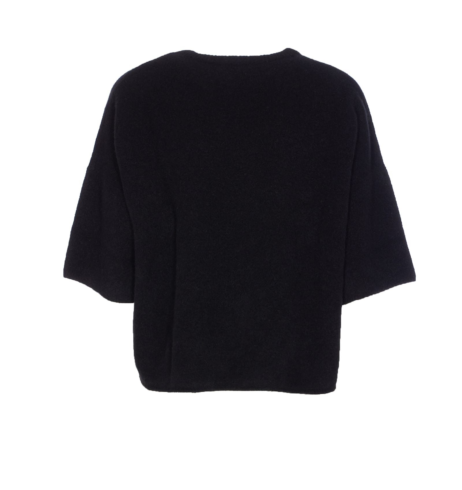 Filippa K Soft Texture Crewneck Short Sleeve Top In Black