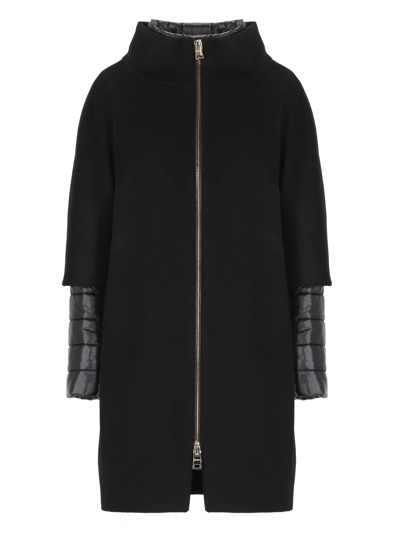 Shop Herno Virgin Wool Coat In Black