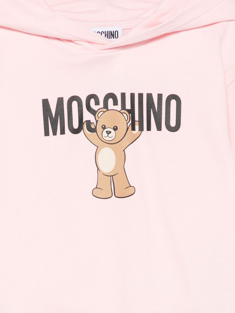 Moschino Kids Hoodie With Teddy Bear Print In Pink