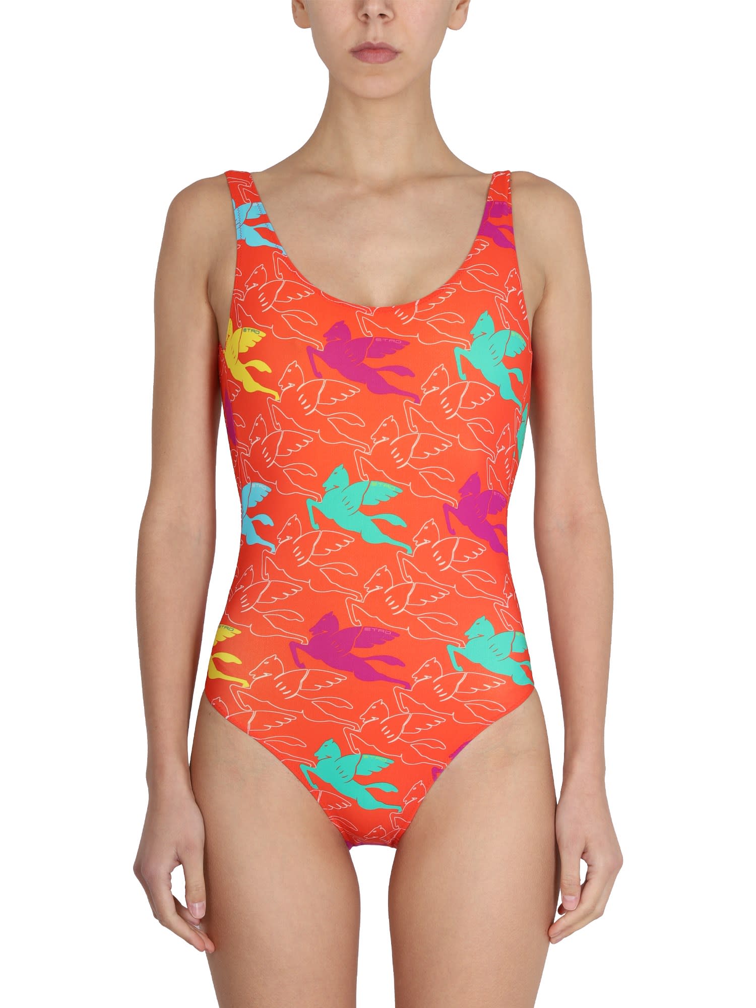 Etro Pegasus Print One-piece Swimsuit