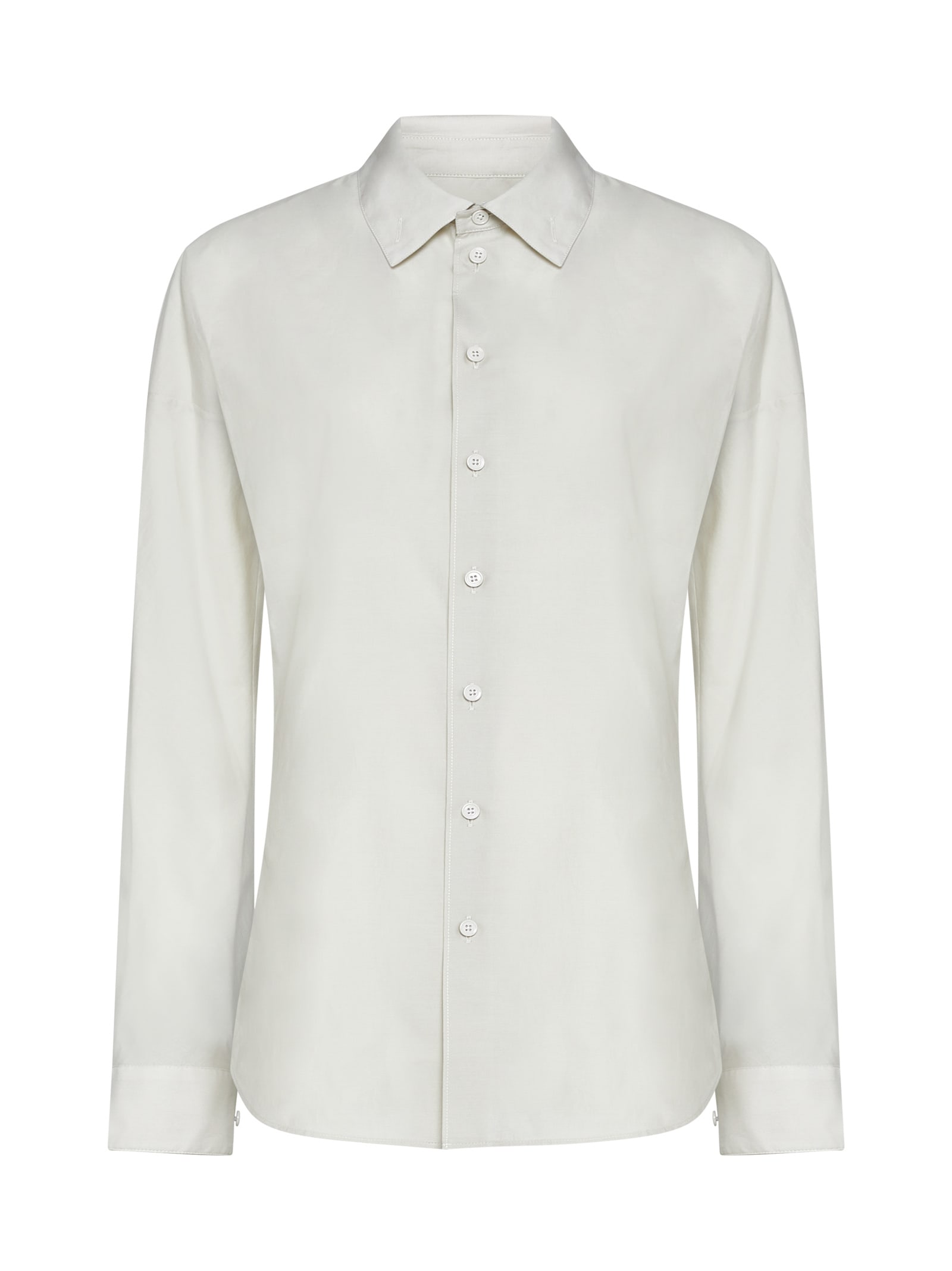 Shop Lemaire Shirt In Pale Mastic