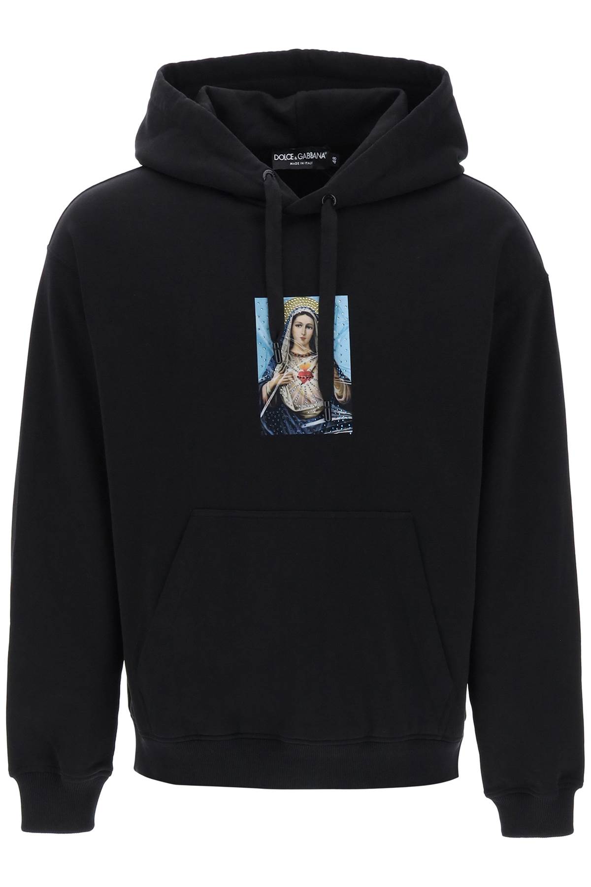 Dolce & Gabbana Printed Hoodie With Termostrass