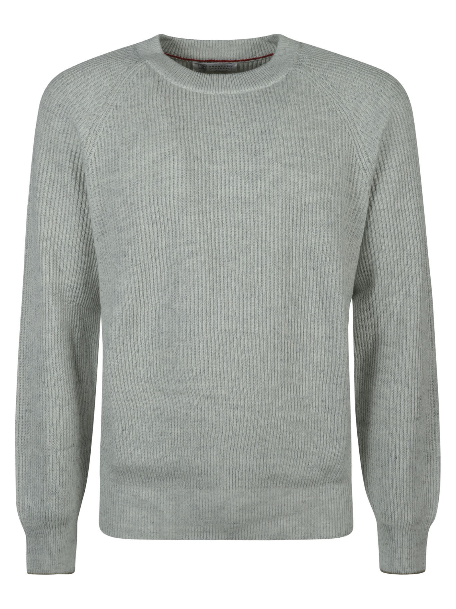 Brunello Cucinelli Plain Knit Ribbed Sweatshirt