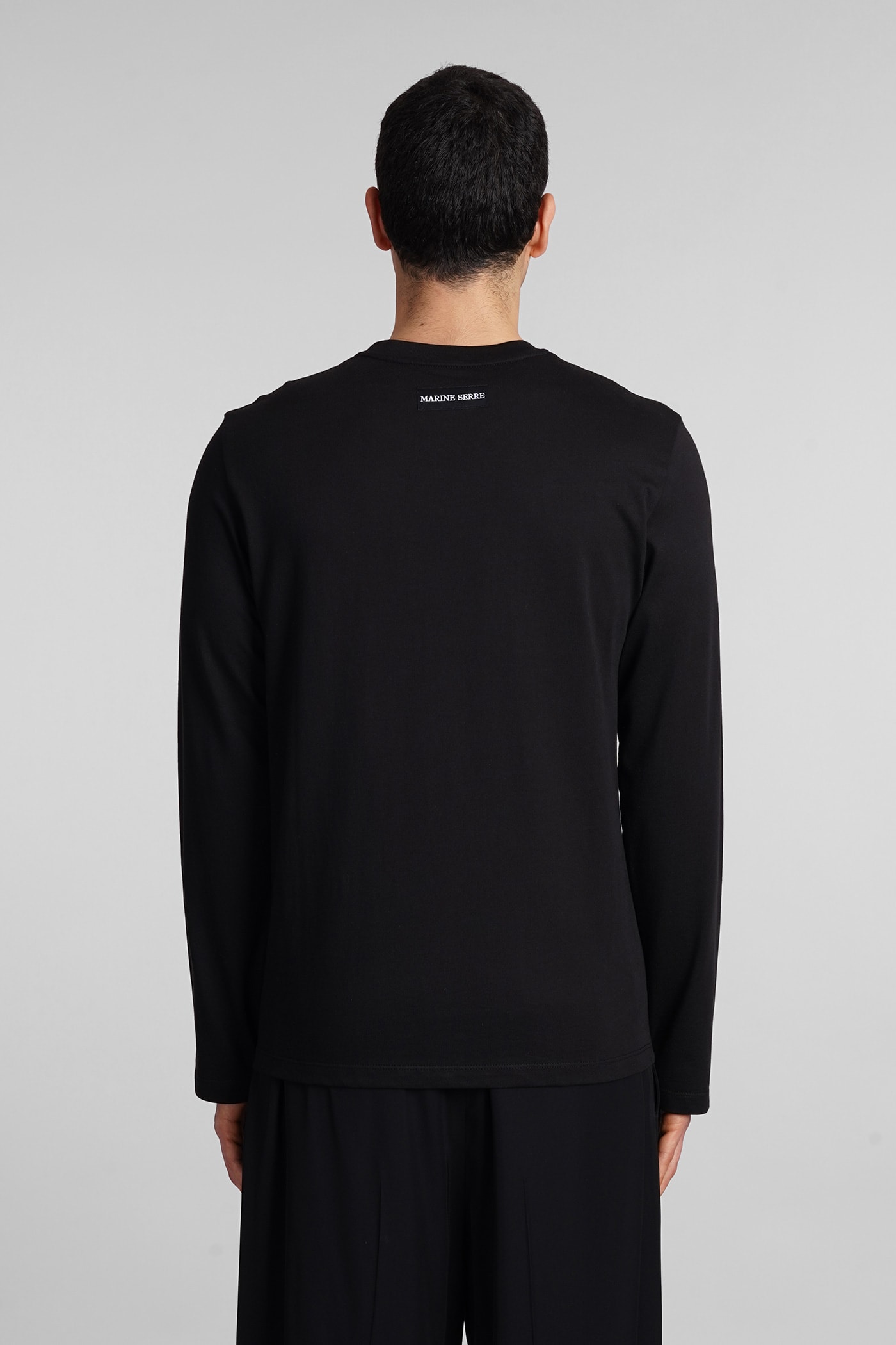 Shop Marine Serre T-shirt In Black Cotton