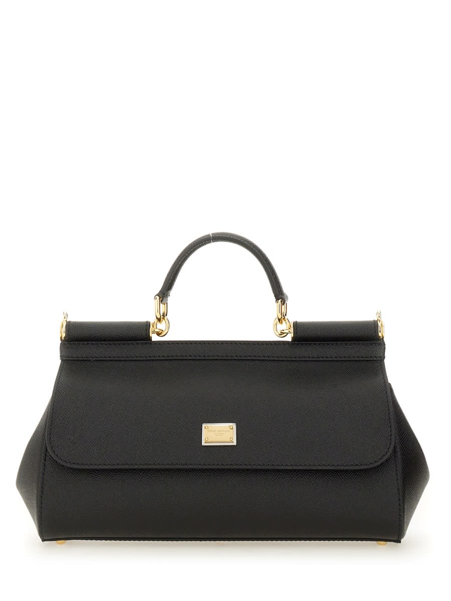 Shop Dolce & Gabbana Elongated Sicily Handbag In Black