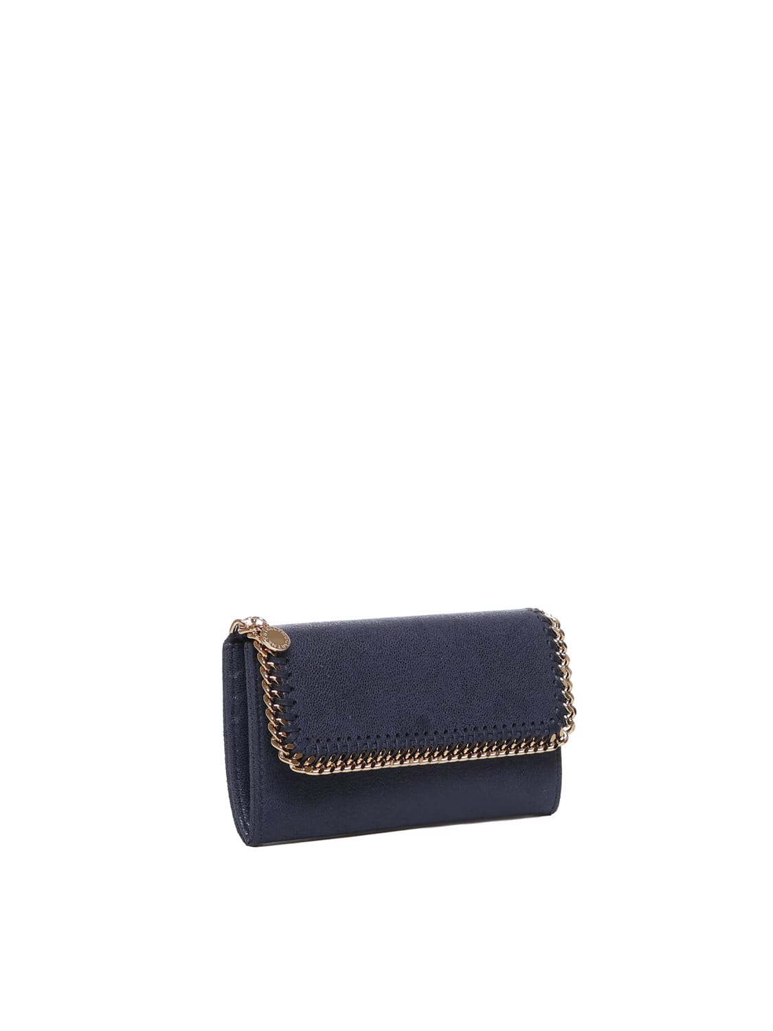 Shop Stella Mccartney Falabella Continental Wallet In Blue